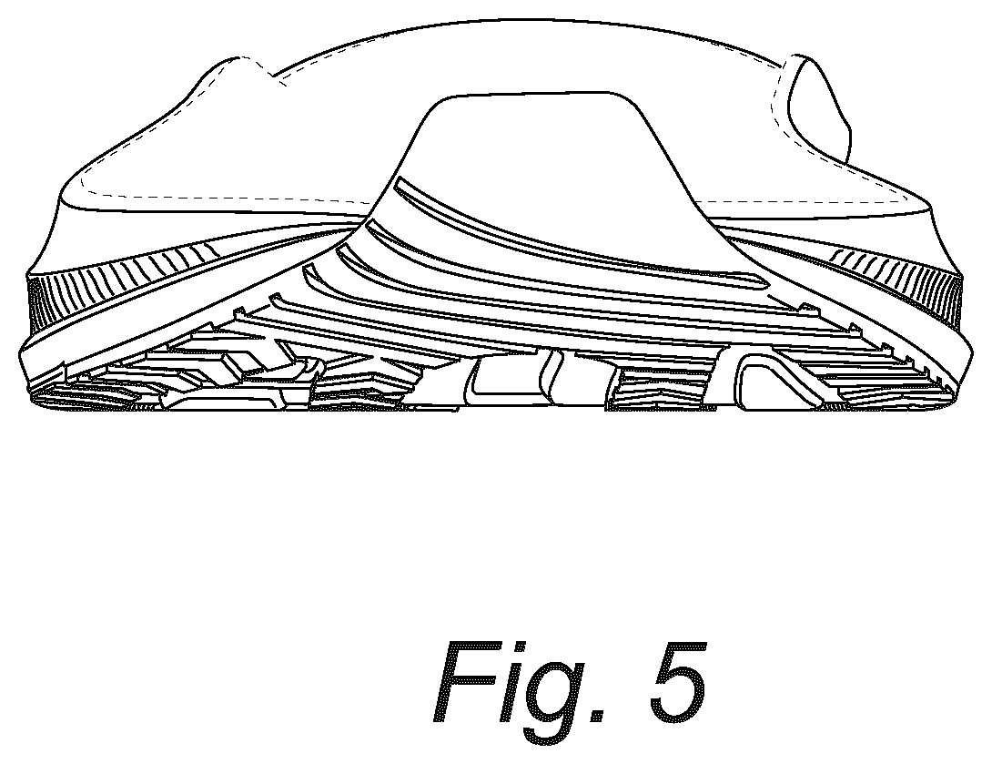 Patent USD1043078 Figure 5 – Footwear sole