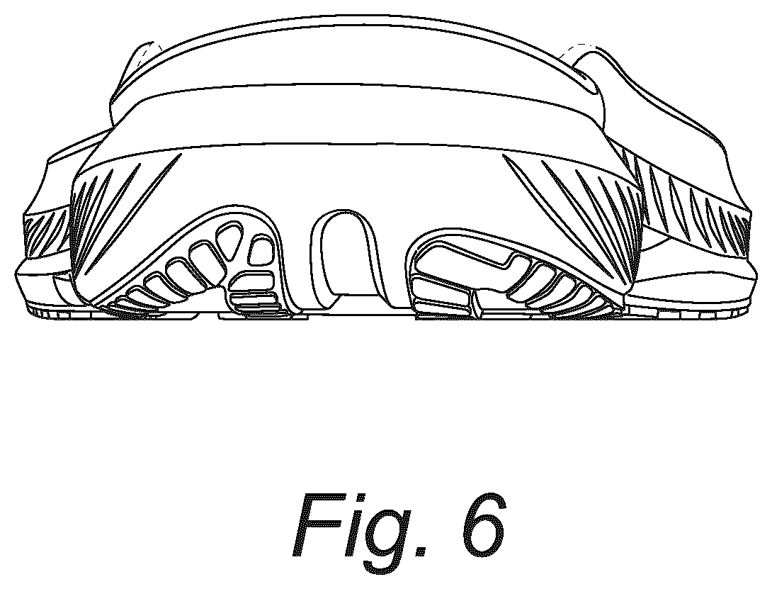 Patent USD1043078 Figure 6 – Footwear sole