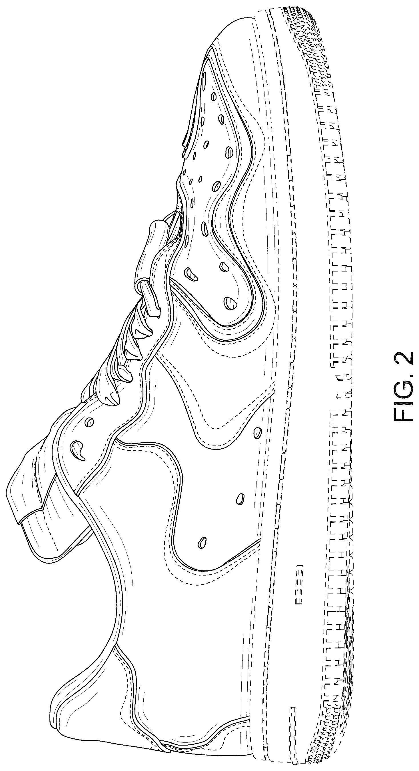 Patent USD1043082 Figure 2 – Shoe upper