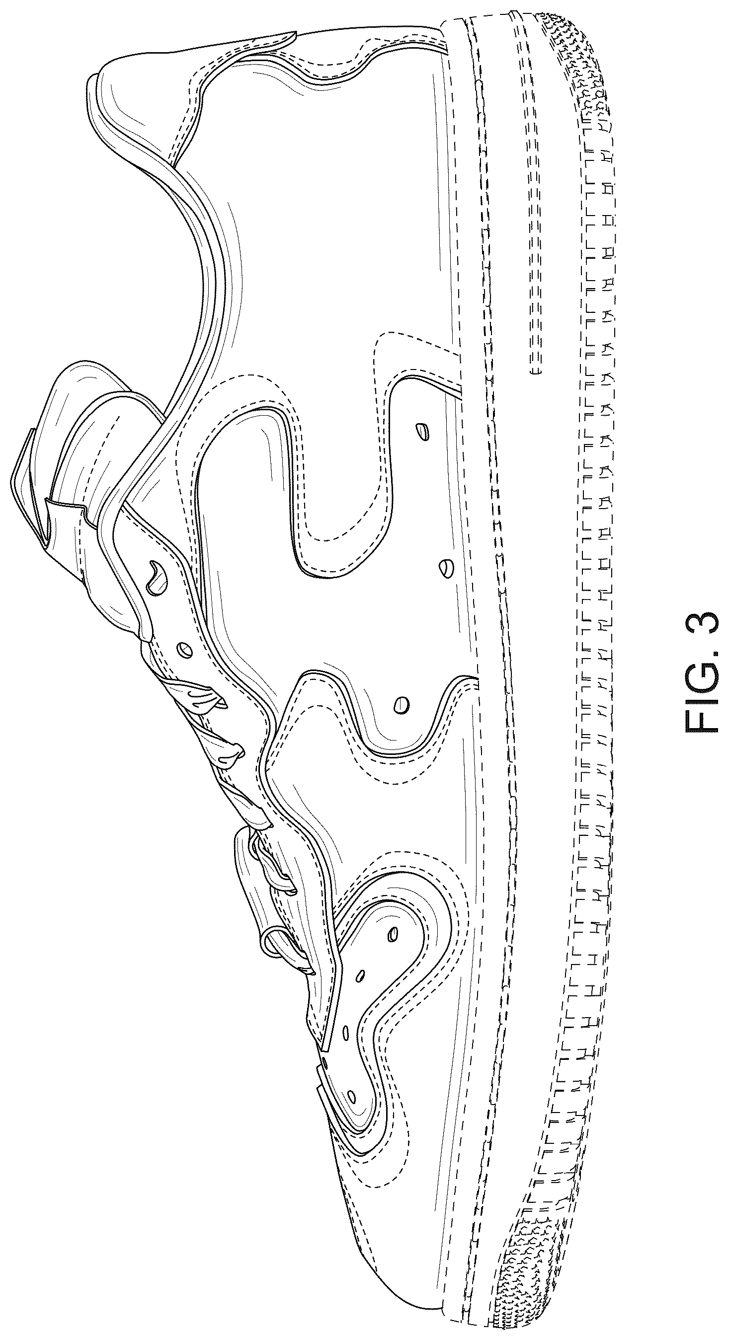 Patent USD1043082 Figure 3 – Shoe upper