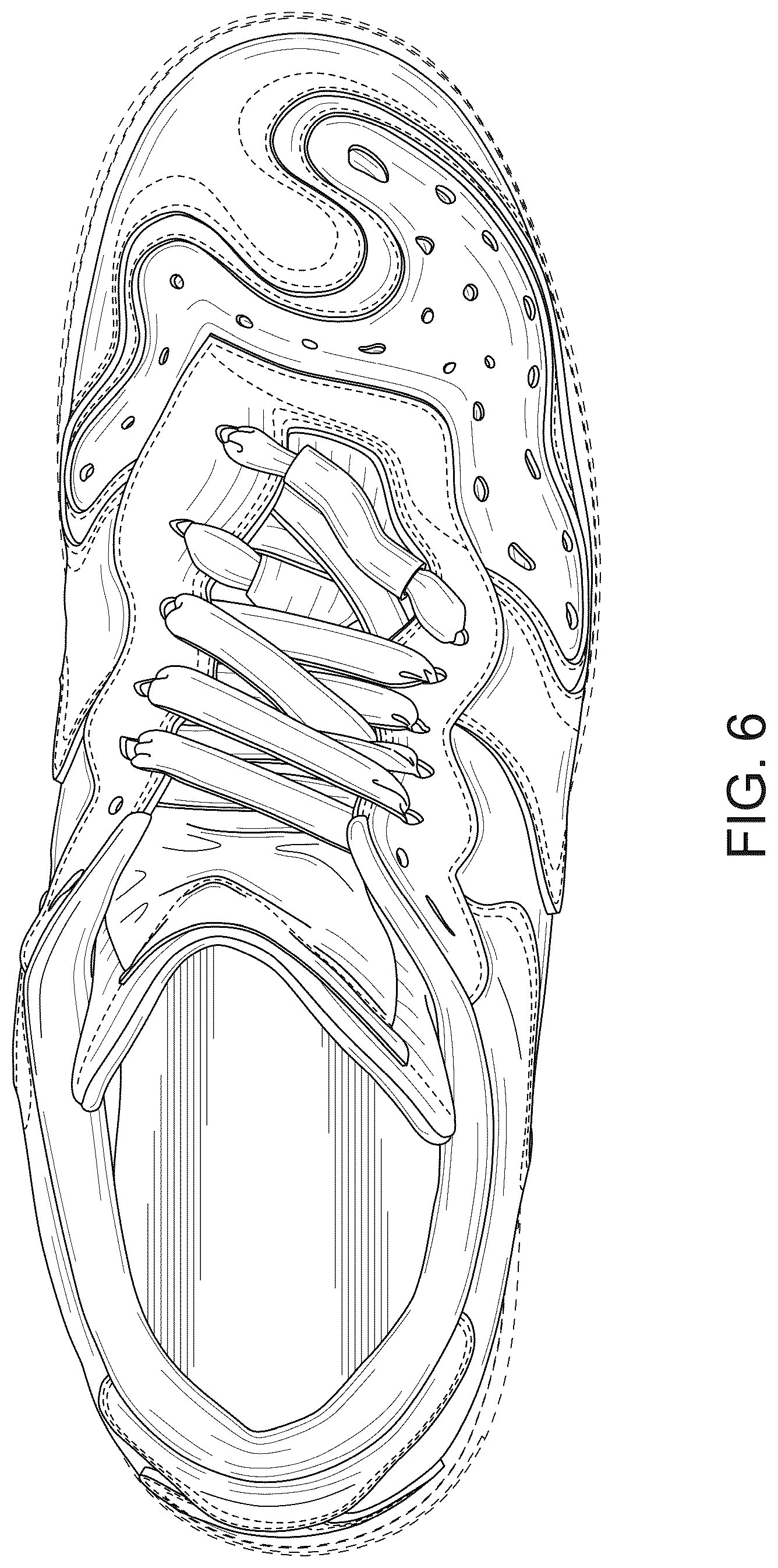 Patent USD1043082 Figure 5 – Shoe upper