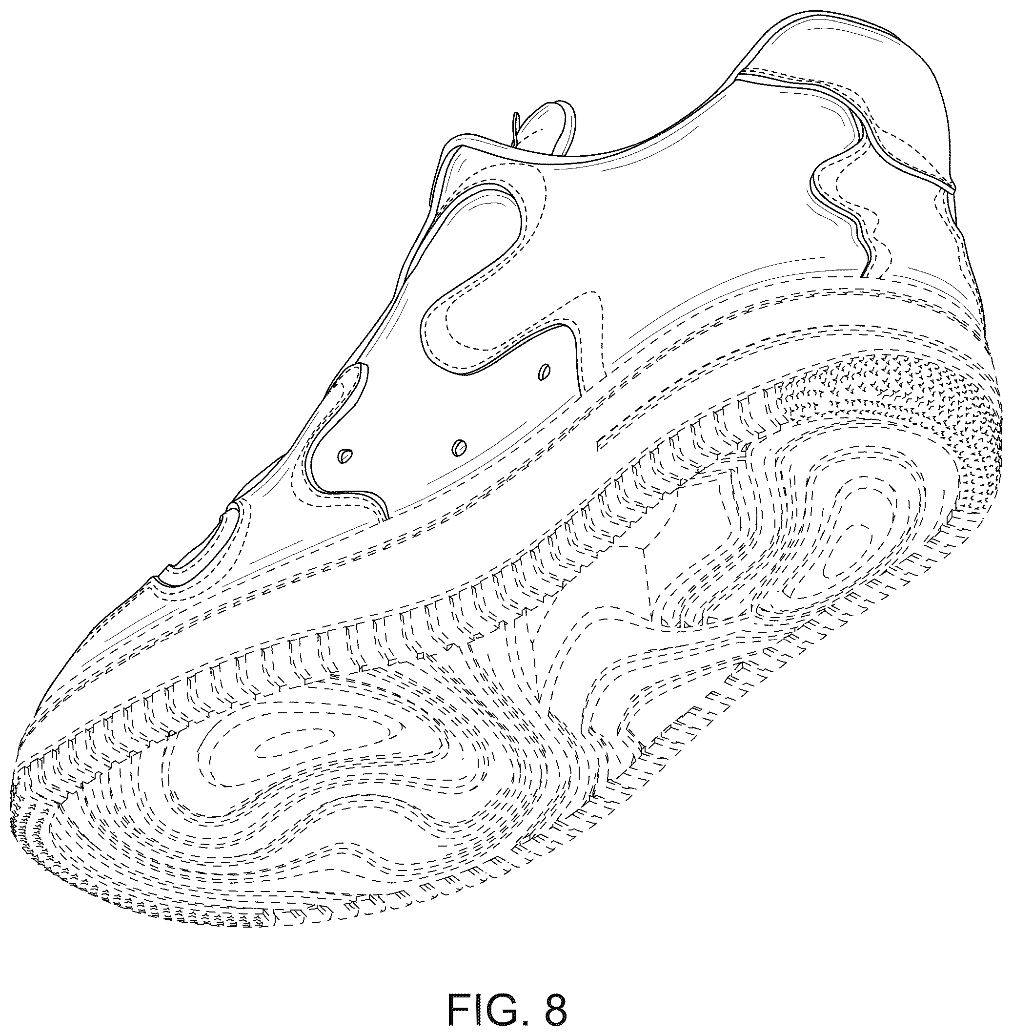Patent USD1043082 Figure 7 – Shoe upper