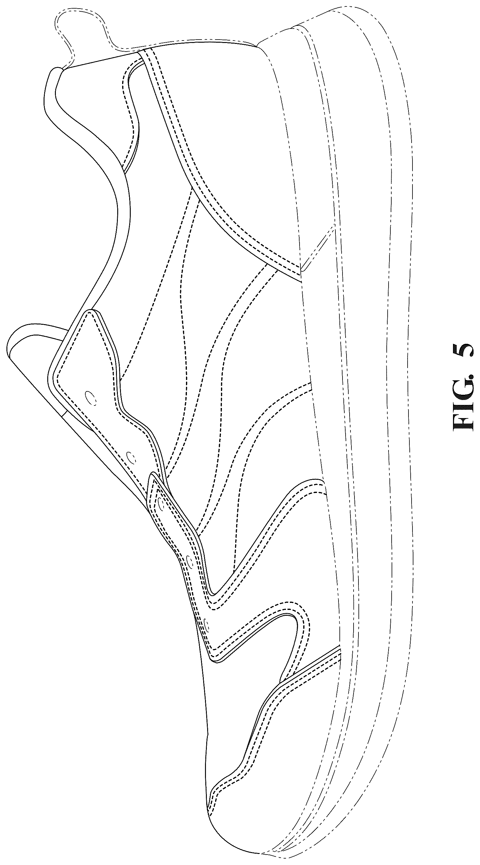 Patent USD1043083 Figure 5 – Footwear upper