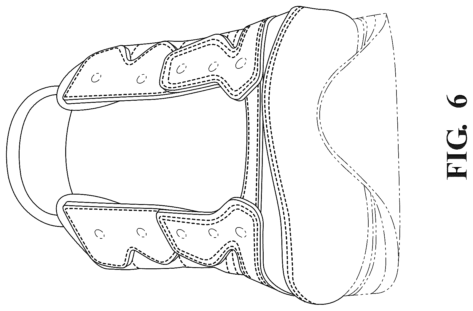 Patent USD1043083 Figure 6 – Footwear upper
