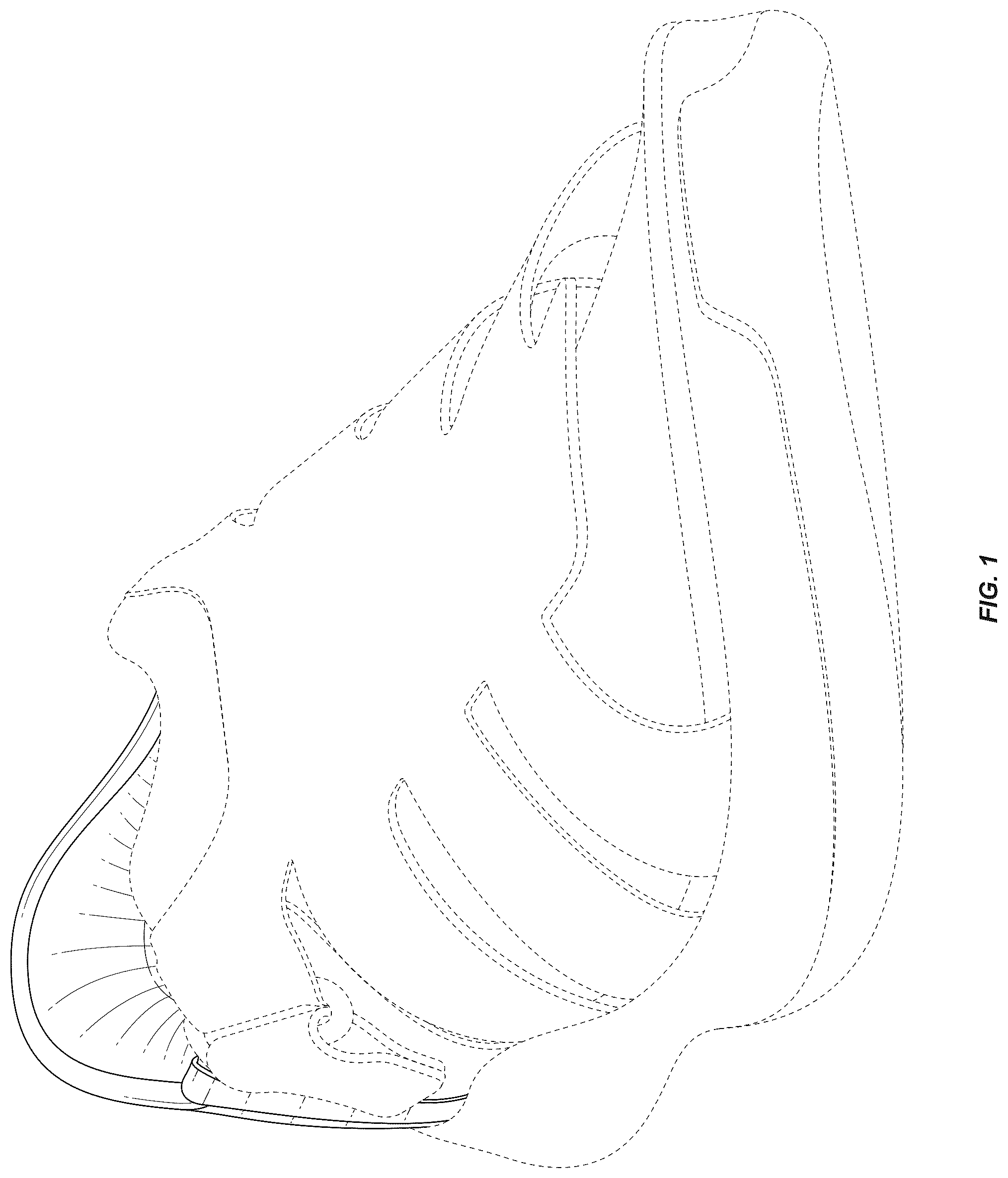 Patent USD1043085 Figure 1 – Shoe upper
