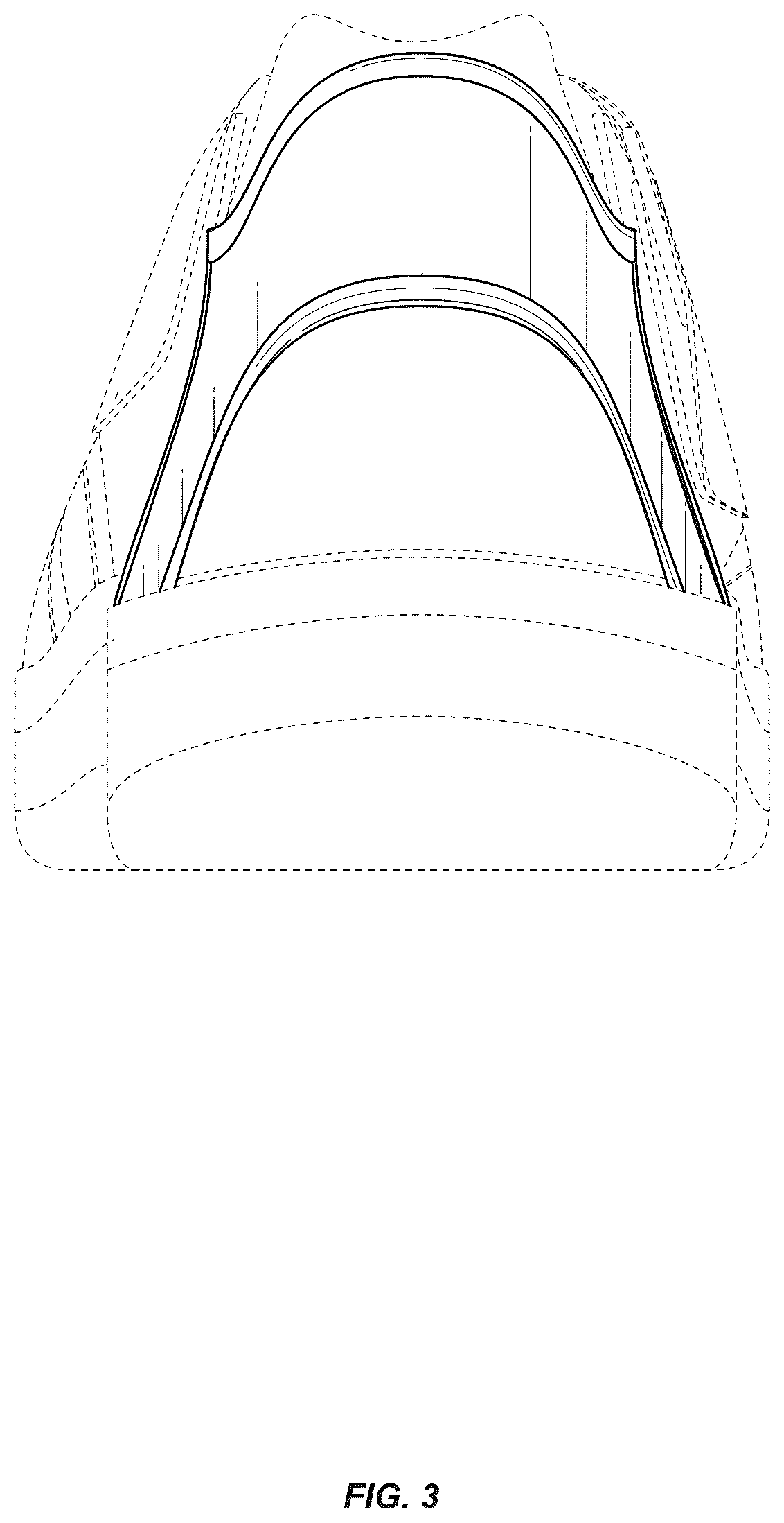 Patent USD1043085 Figure 3 – Shoe upper