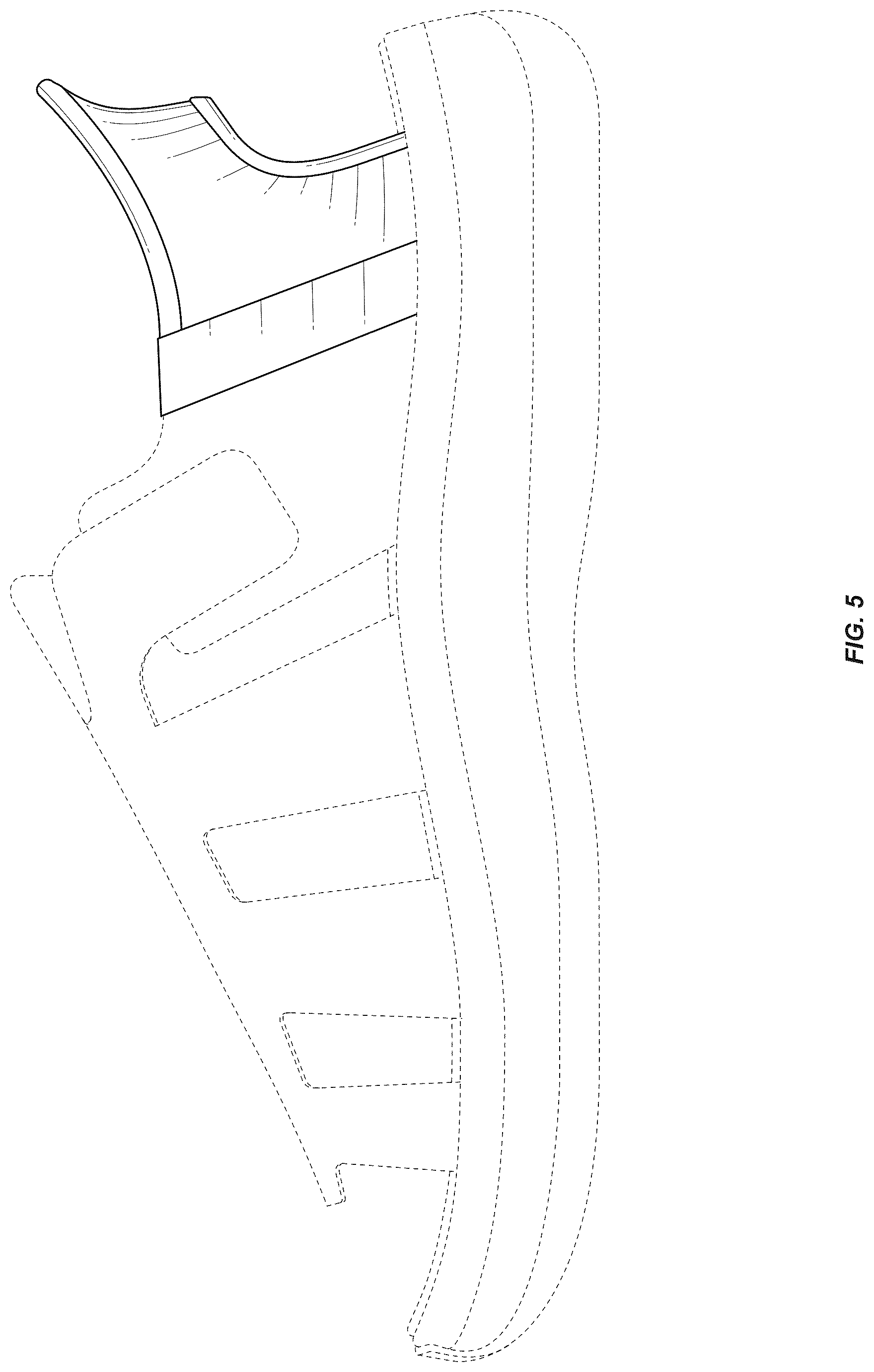 Patent USD1043085 Figure 5 – Shoe upper