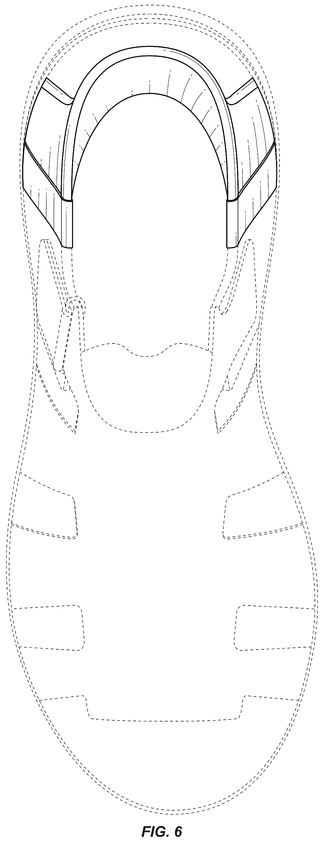 Patent USD1043085 Figure 6 – Shoe upper