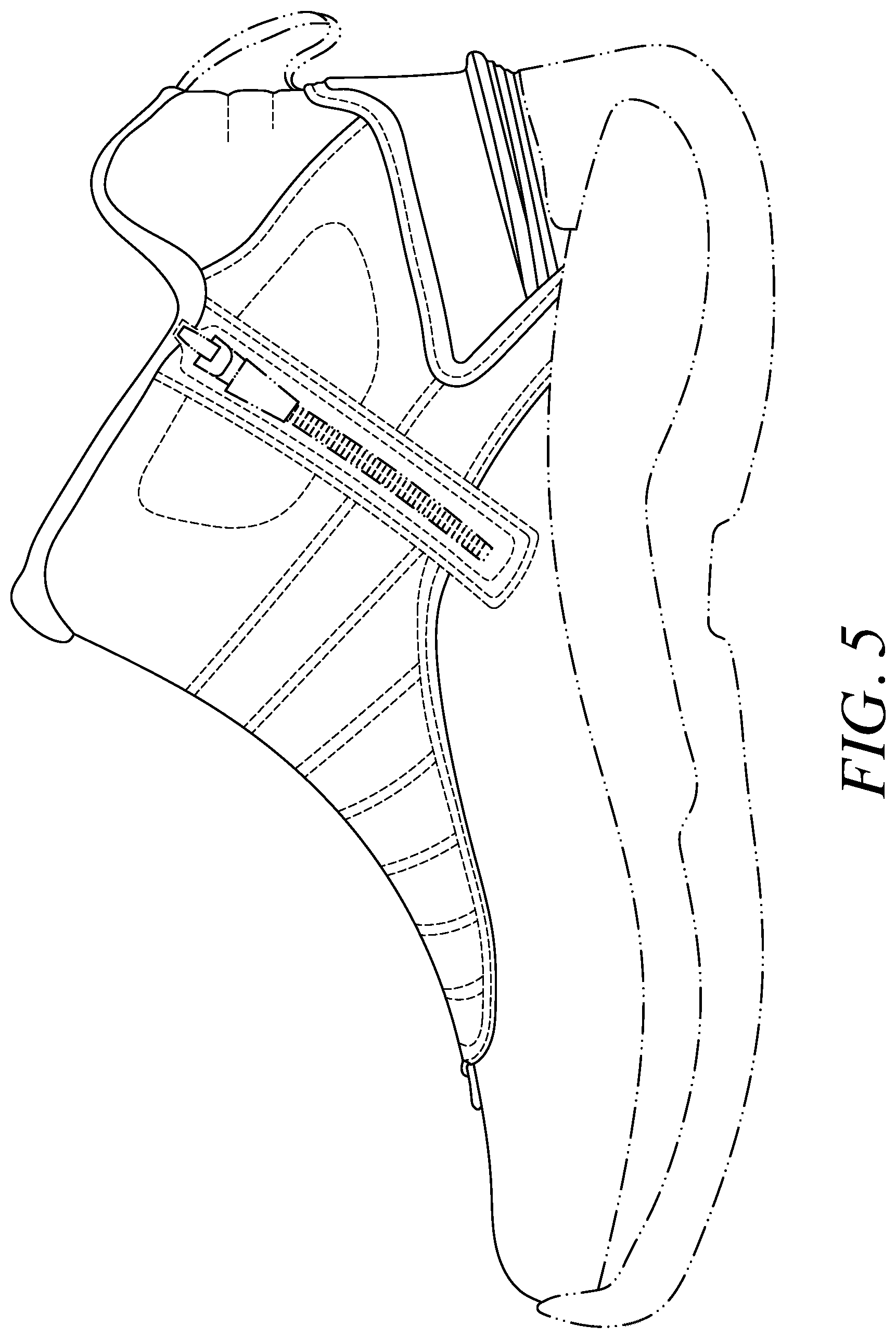 Patent USD1043086 Figure 5 – Footwear upper