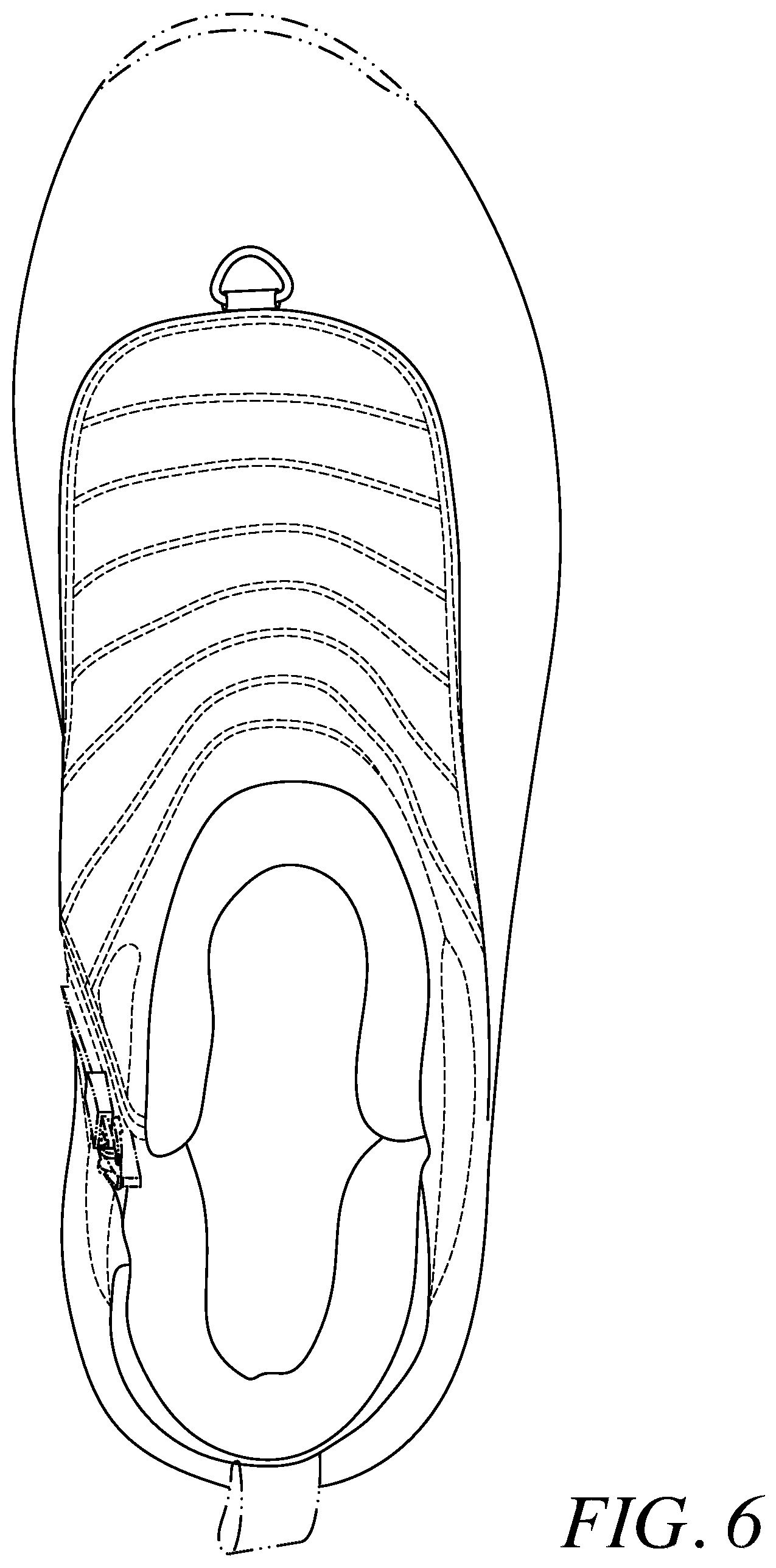 Patent USD1043086 Figure 6 – Footwear upper