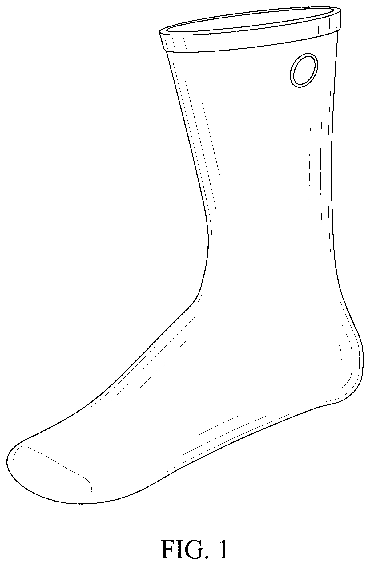 Patent USD1043092 Figure 1 – Sock