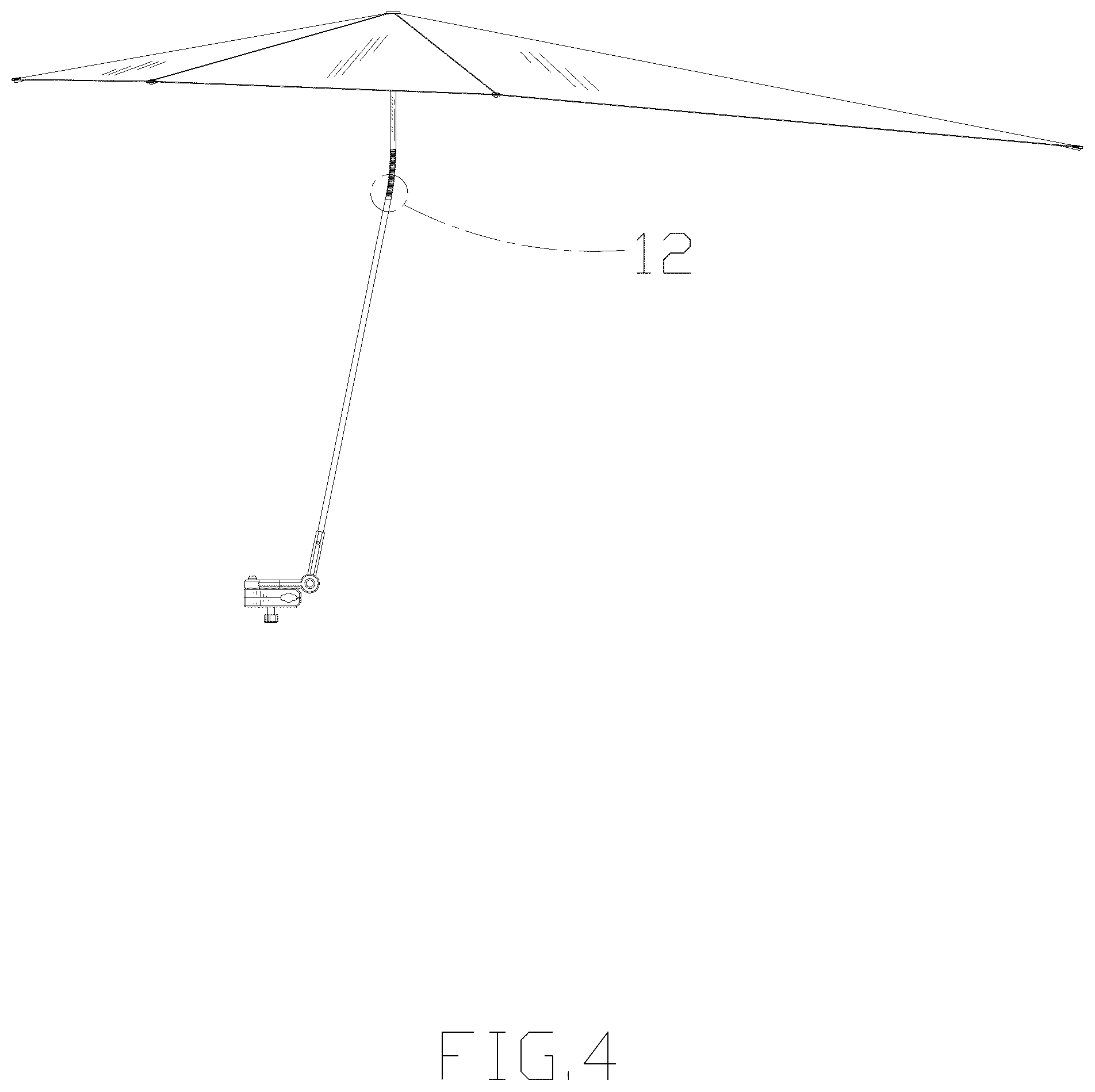 Patent USD1043093 Figure 4 – Umbrella