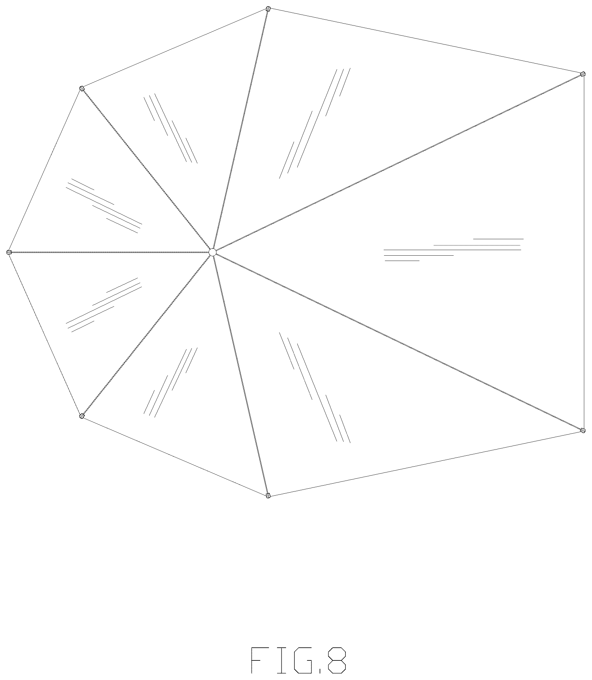Patent USD1043093 Figure 8 – Umbrella