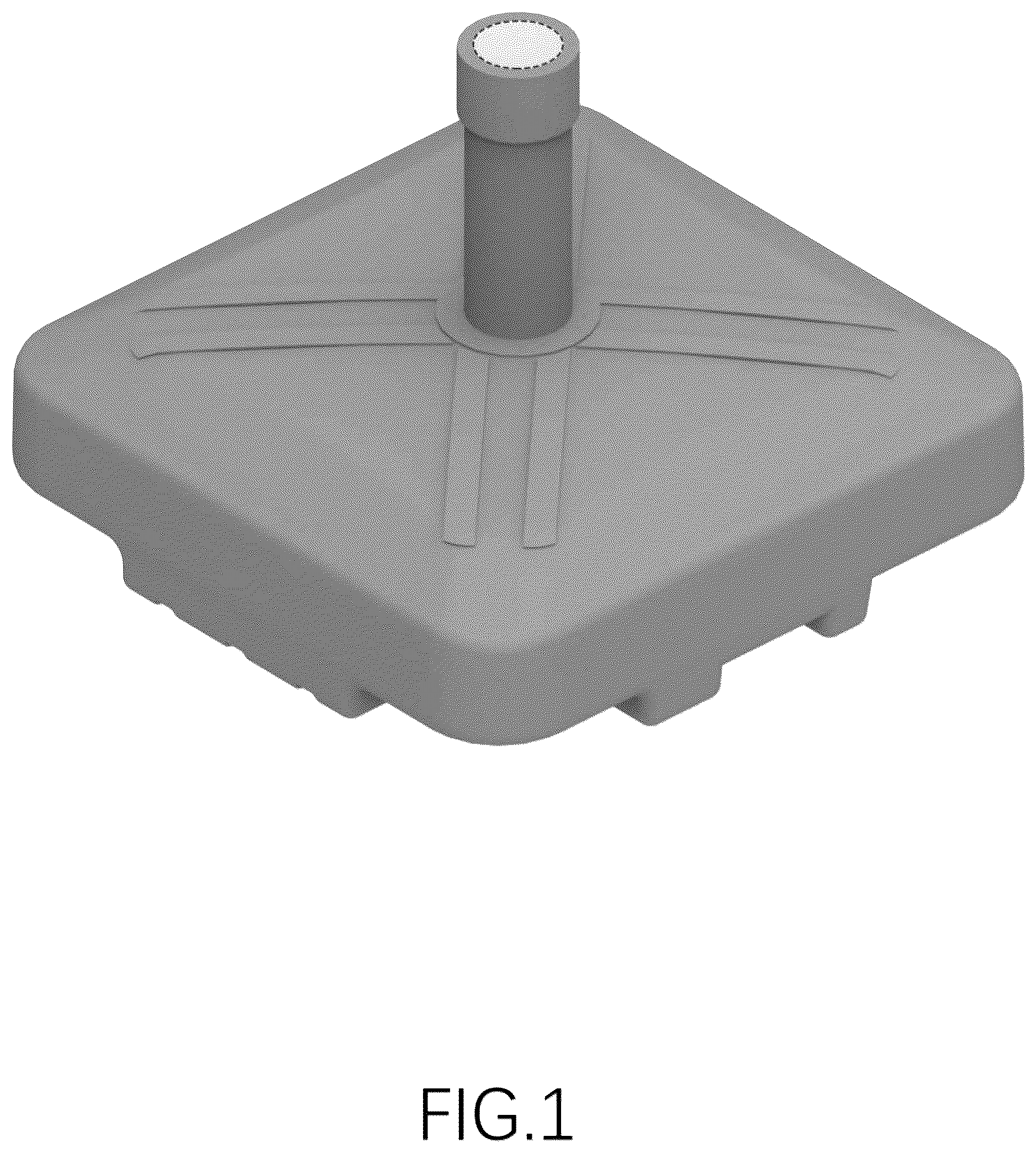 Patent USD1043095 Figure 1 – Sun umbrella base