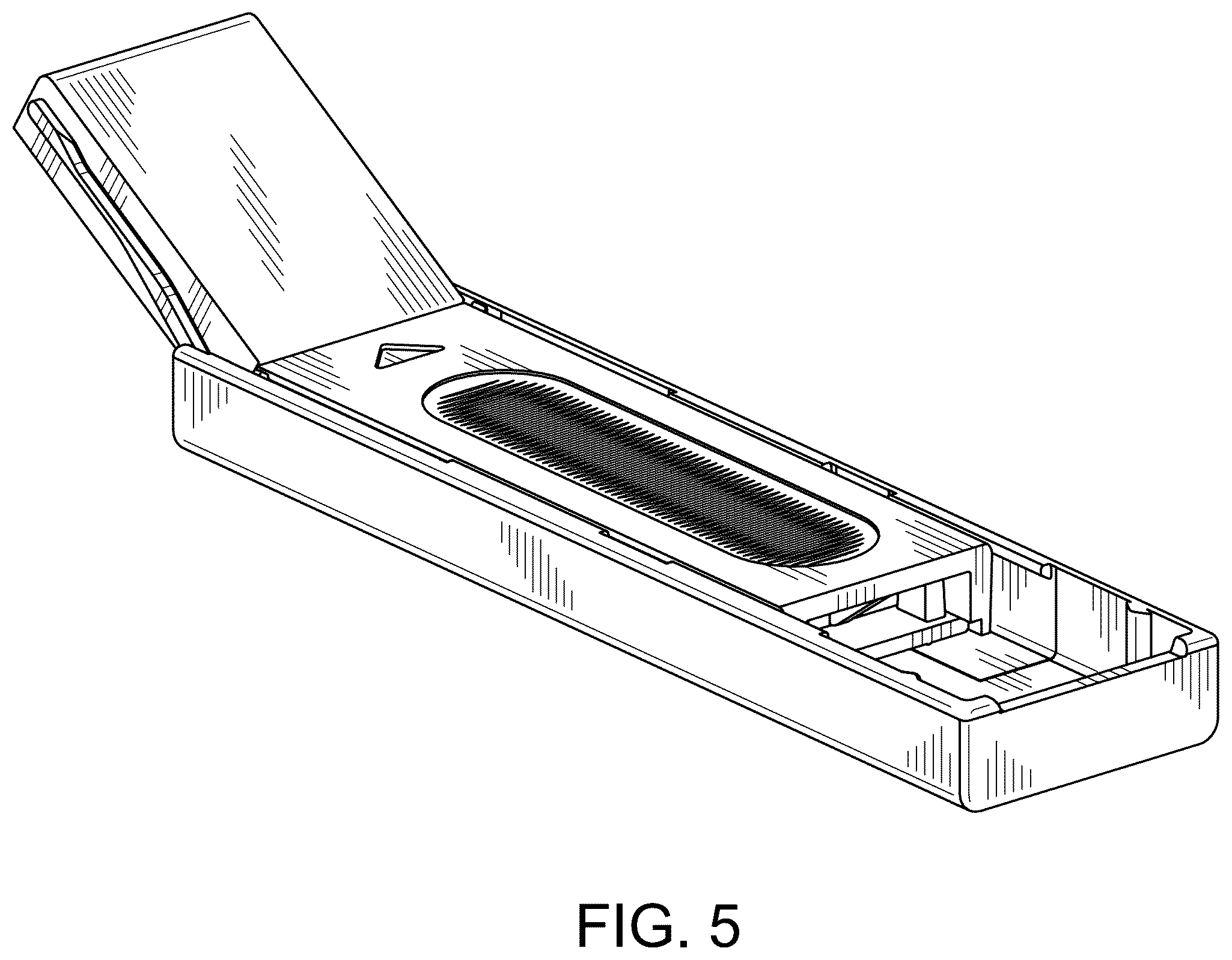 Patent USD1043099 Figure 5 – Case for mechanical pencil leads