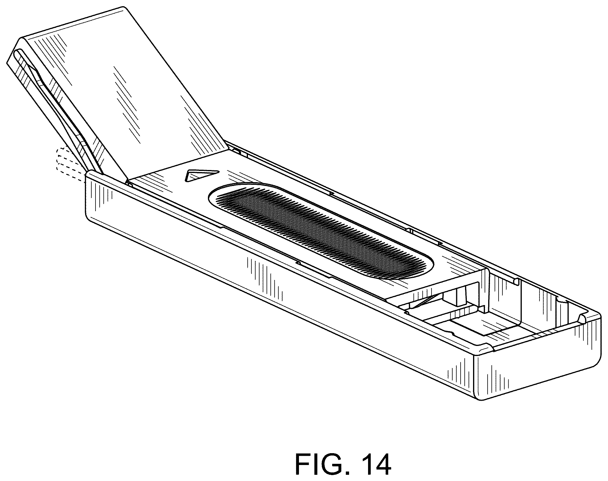 Patent USD1043099 Figure 14 – Case for mechanical pencil leads