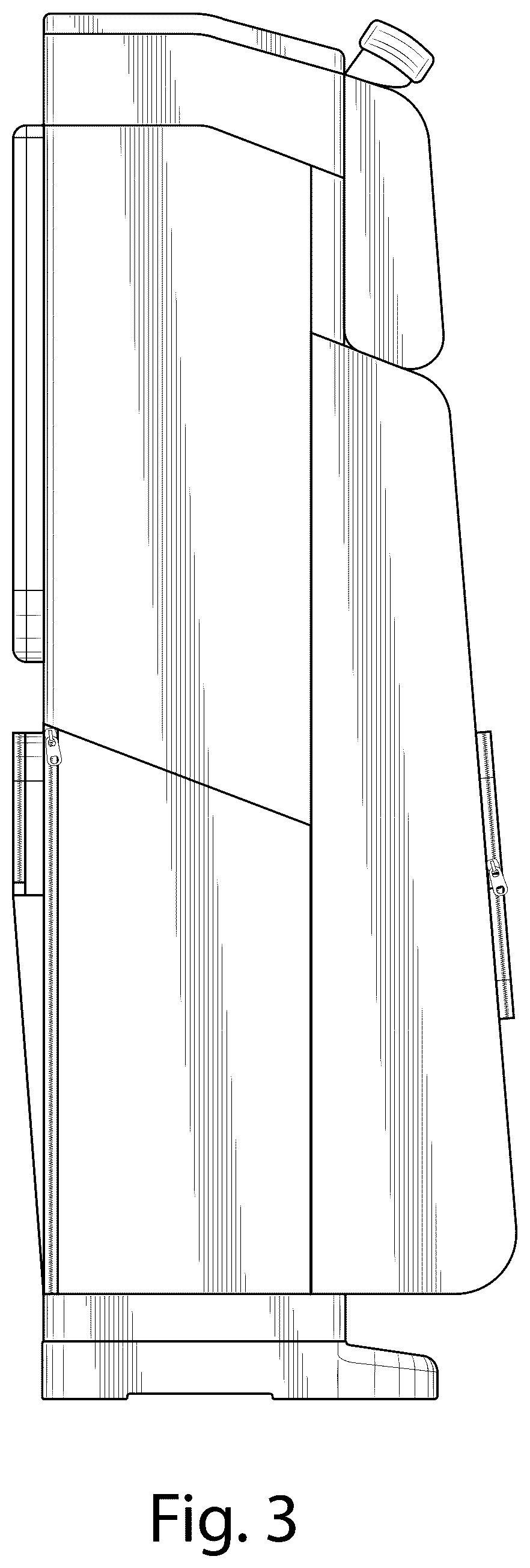 Patent USD1043107 Figure 3 – Golf tower bag