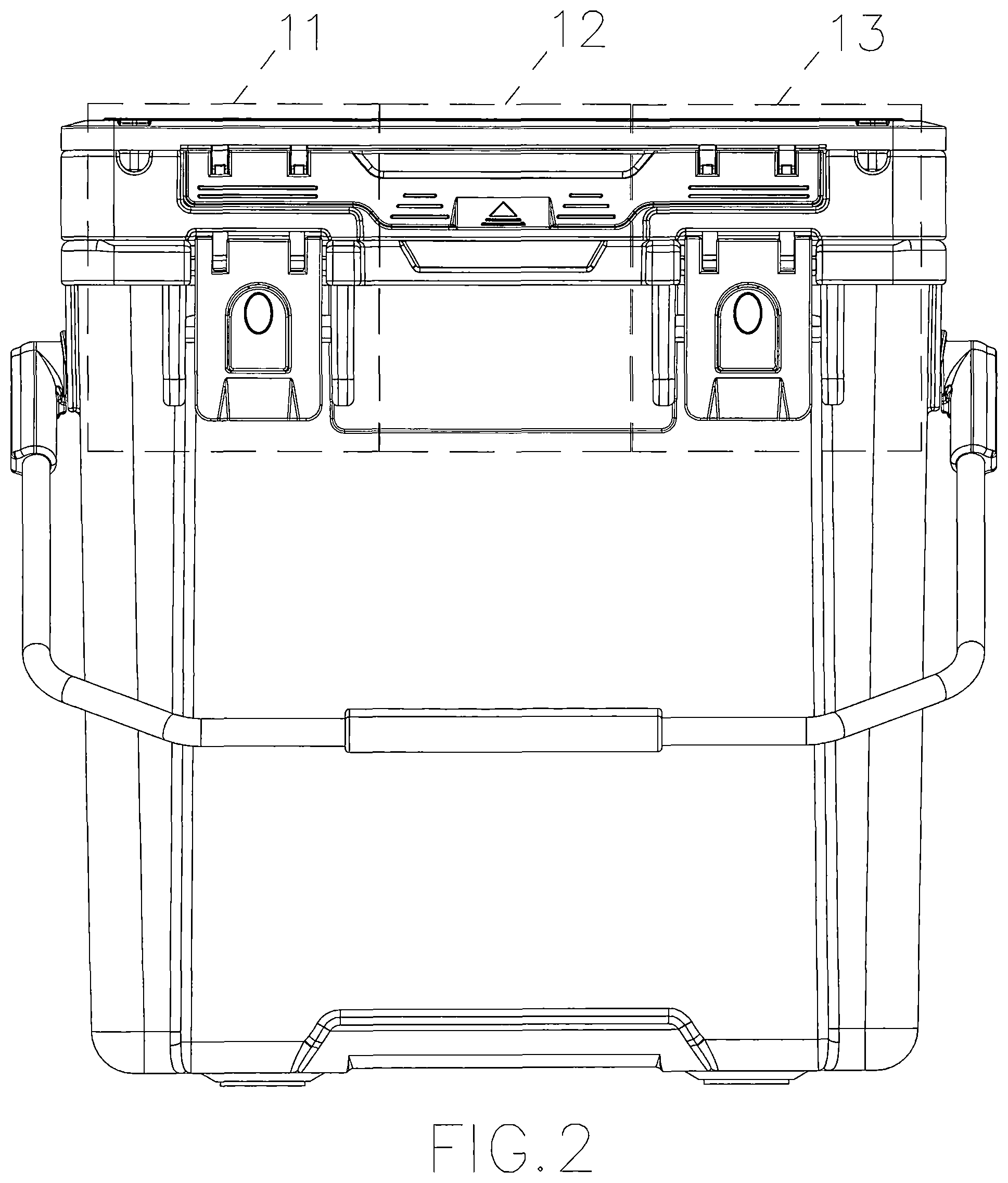 Patent USD1043108 Figure 2 – Fishing lure box