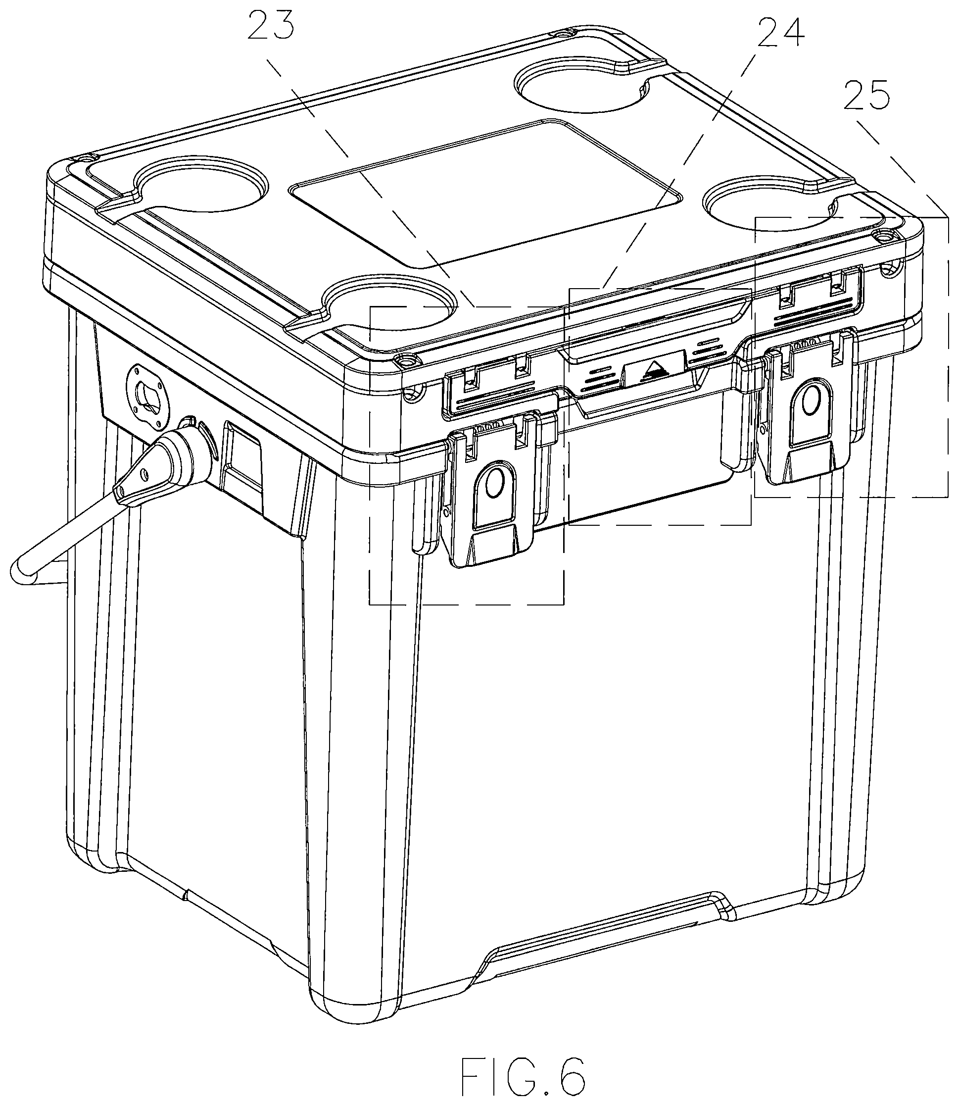 Patent USD1043108 Figure 6 – Fishing lure box