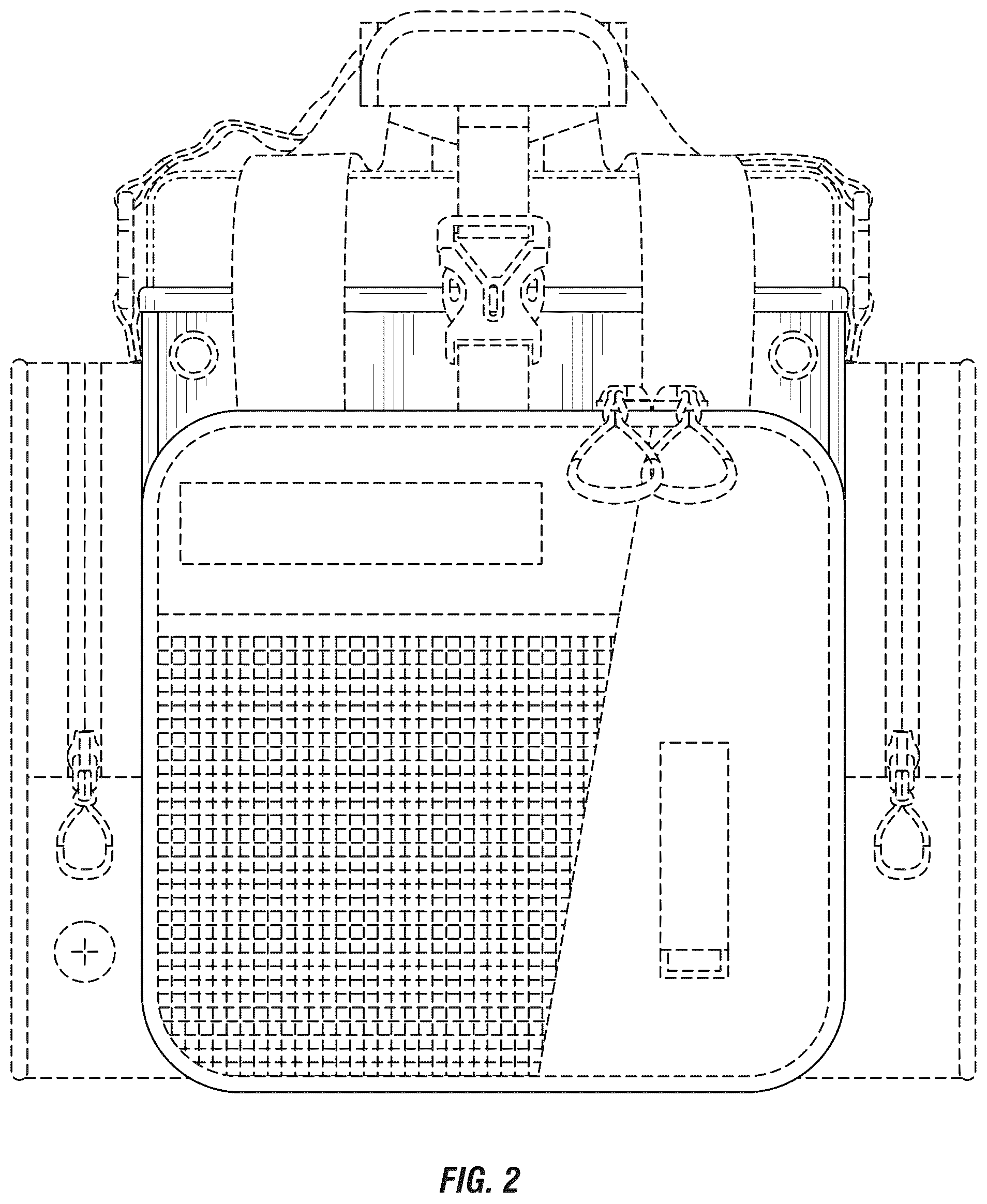 Patent USD1043109 Figure 2 – Vertical open bag