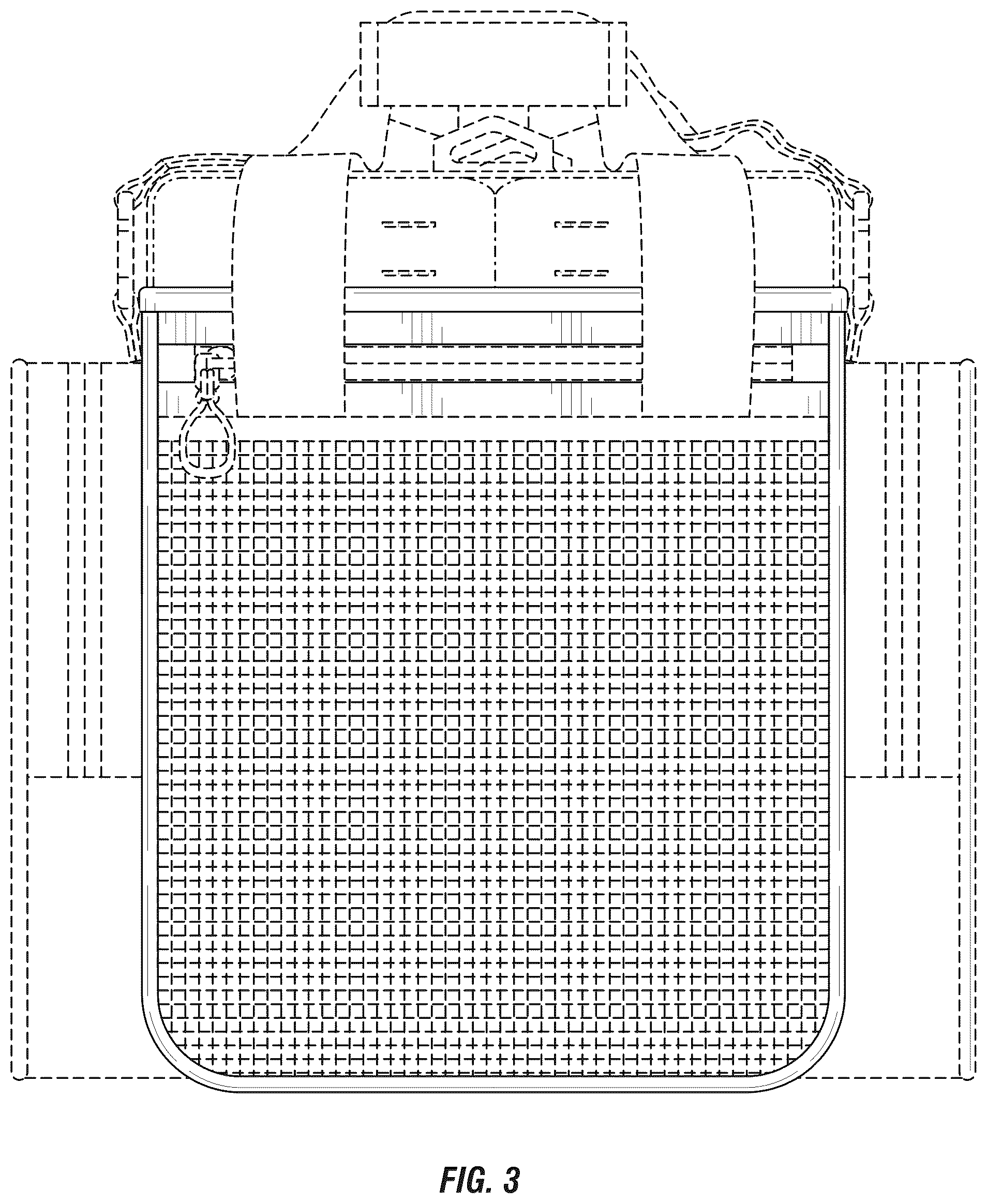 Patent USD1043109 Figure 3 – Vertical open bag