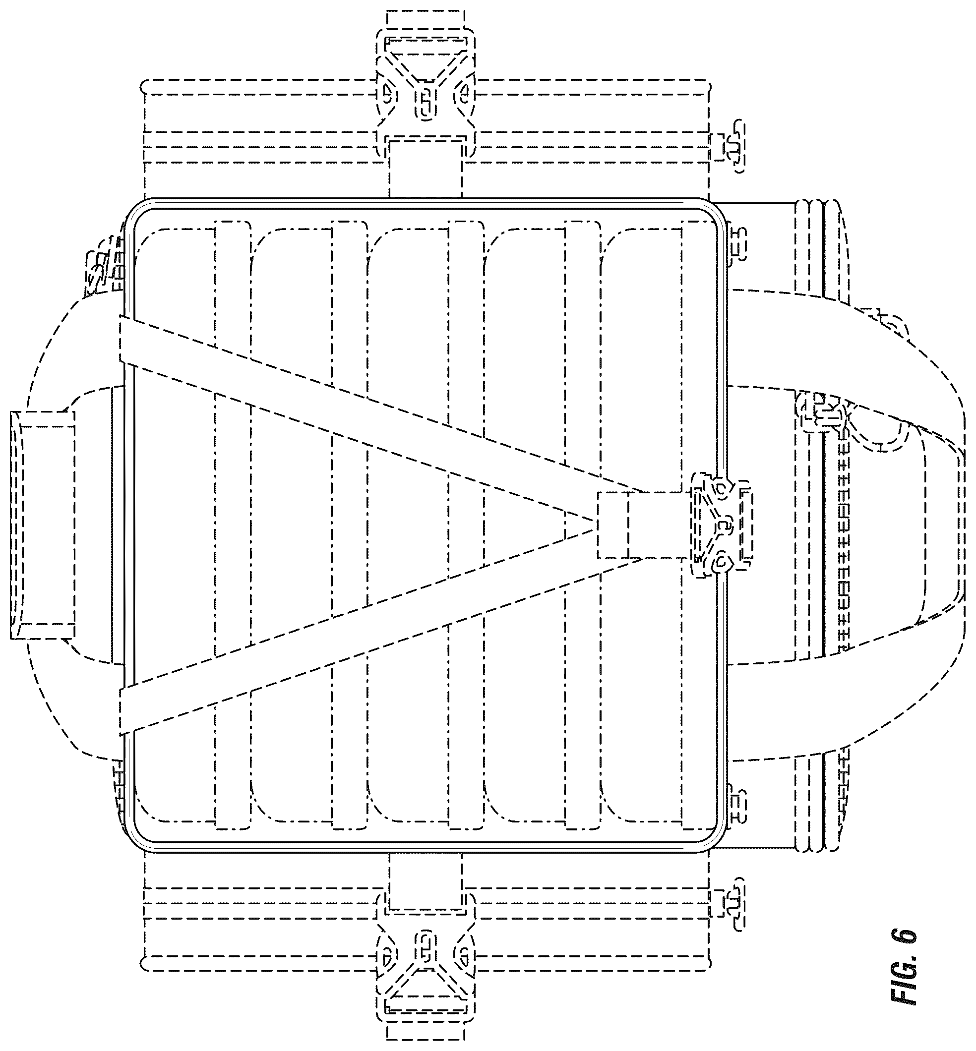 Patent USD1043109 Figure 6 – Vertical open bag