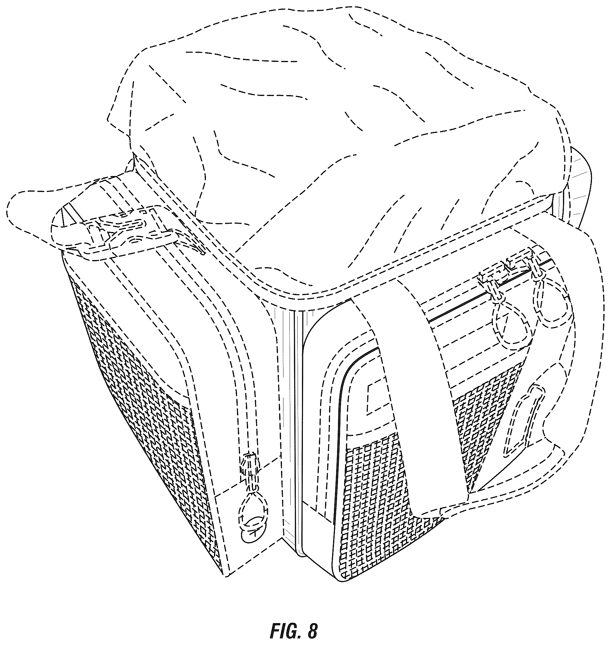 Patent USD1043109 Figure 8 – Vertical open bag