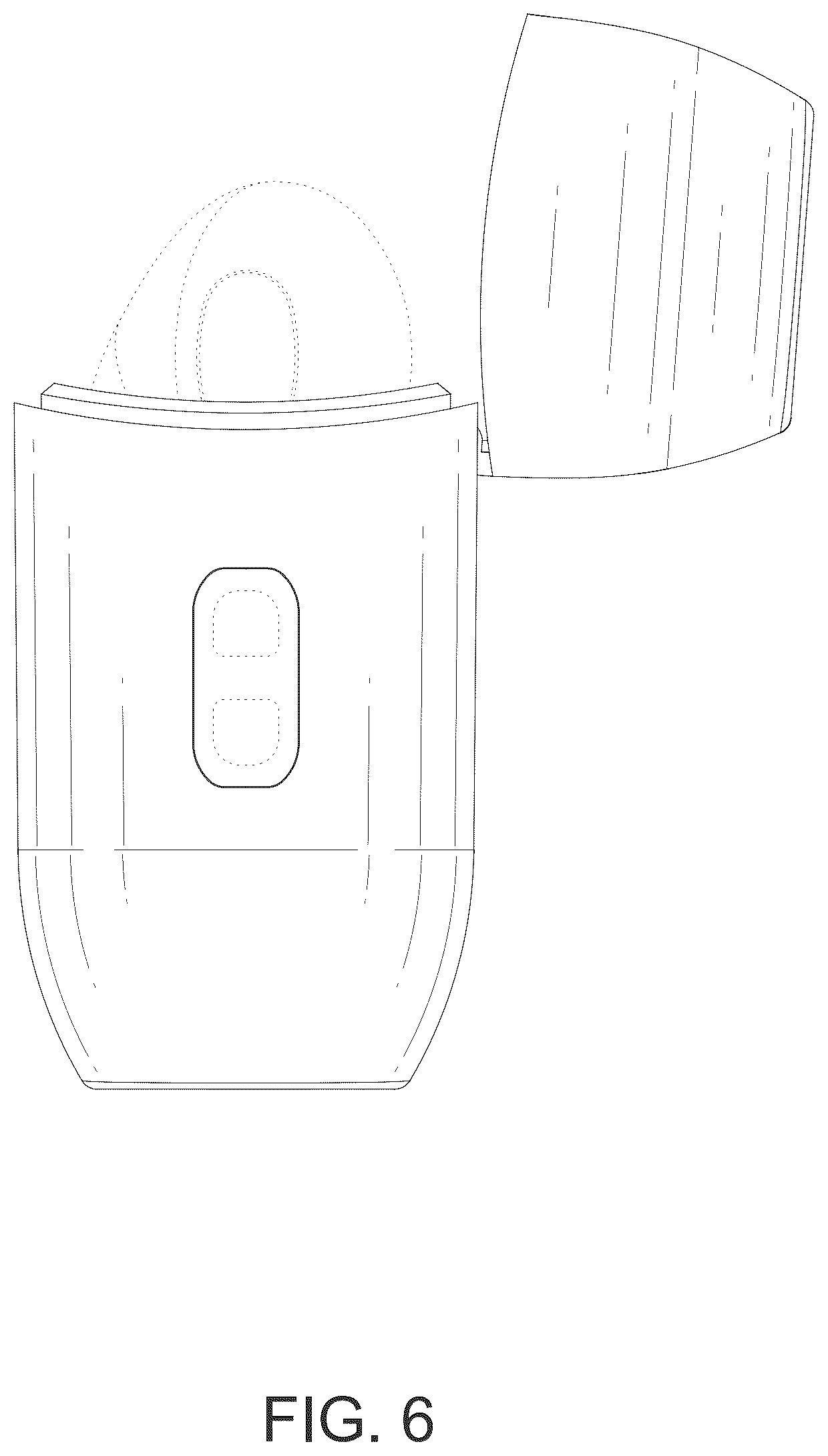 Patent USD1043111 Figure 6 – Wireless headset case