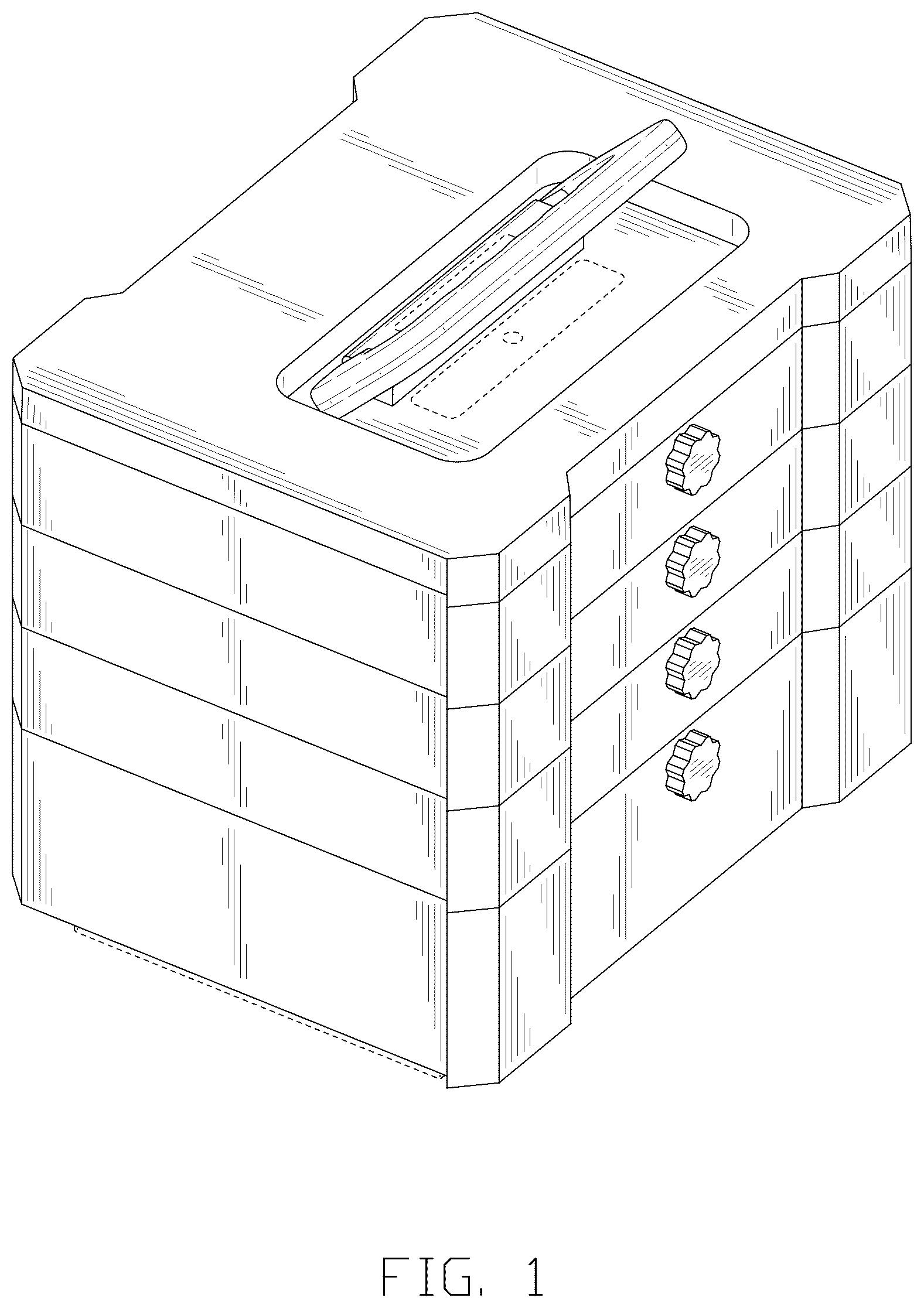 Patent USD1043112 Figure 1 – Tool box
