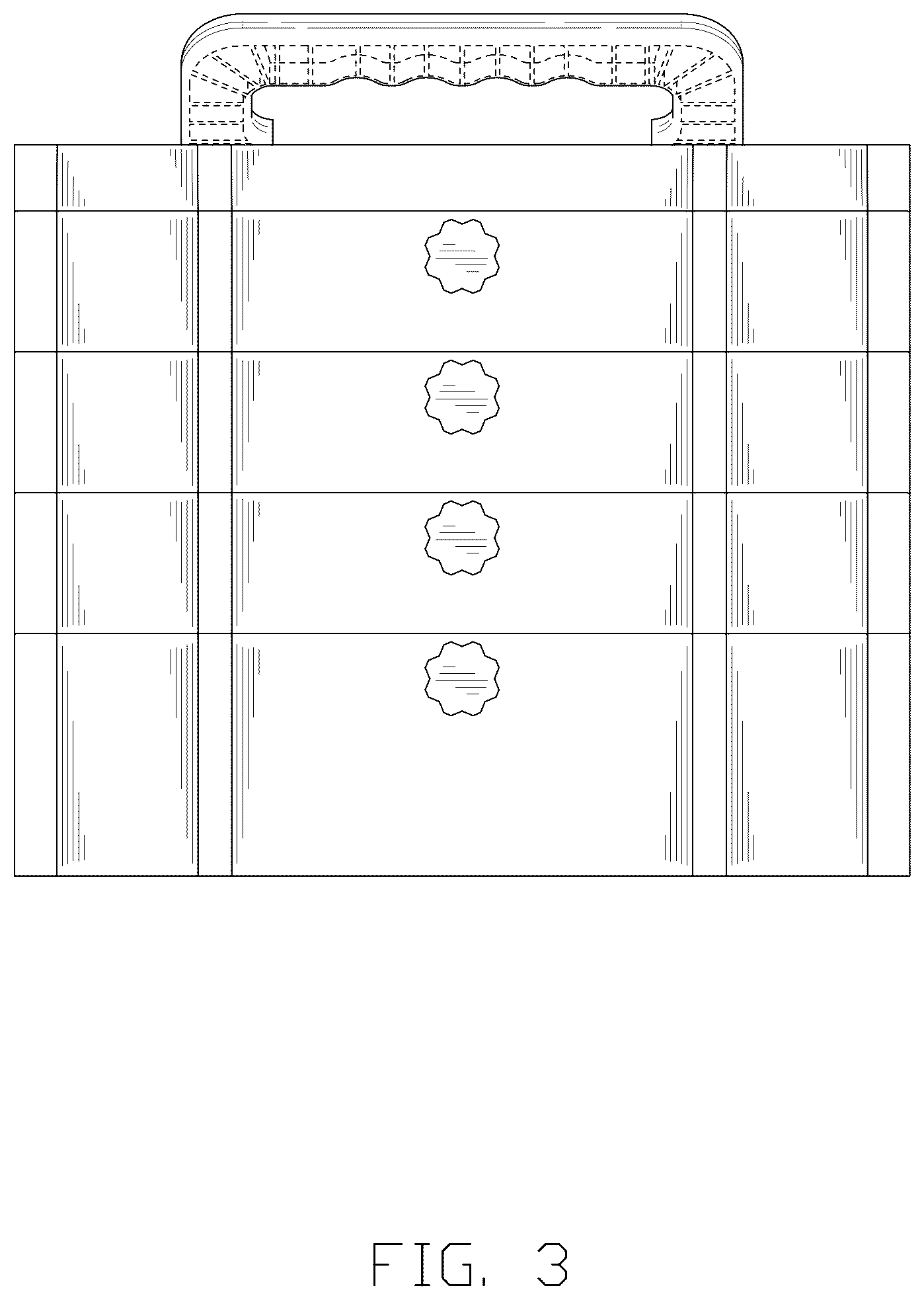 Patent USD1043112 Figure 3 – Tool box