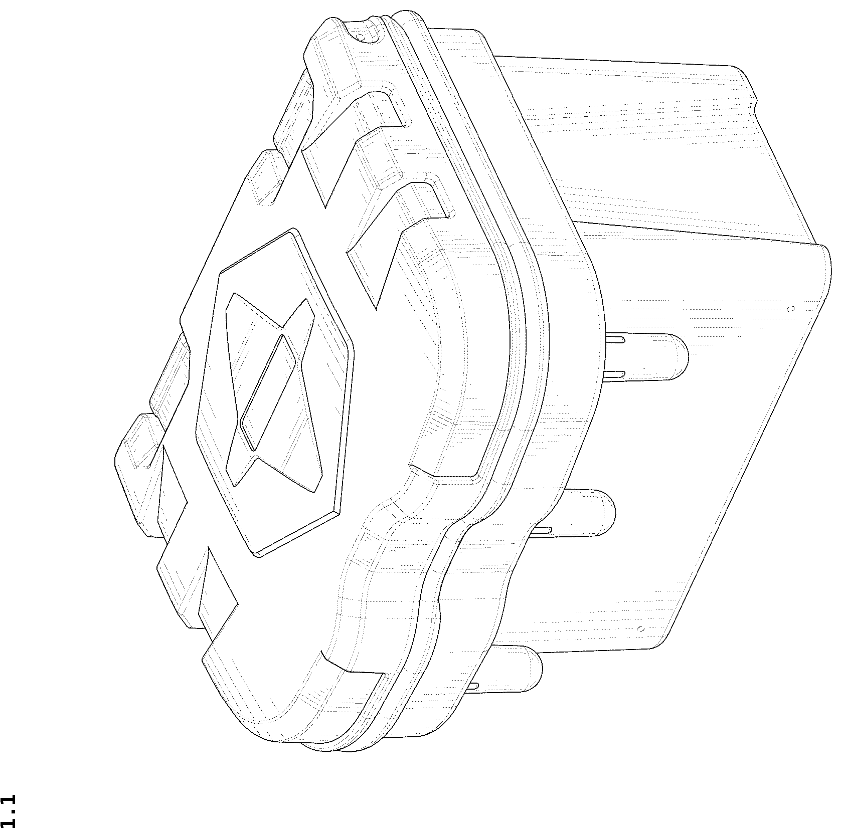 Patent USD1043120 Figure 1 – Storage box