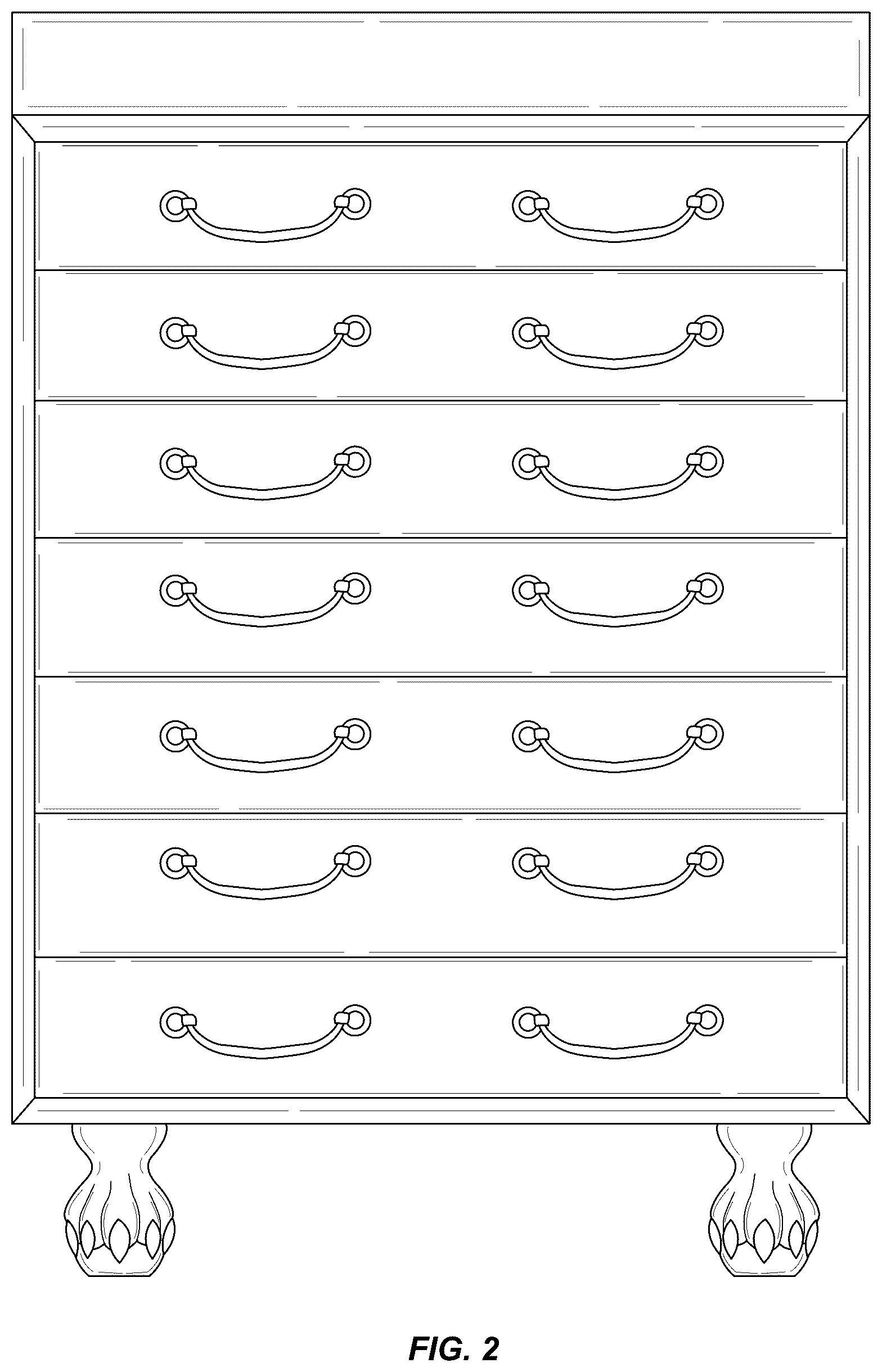 Patent USD1043121 Figure 2 – Container