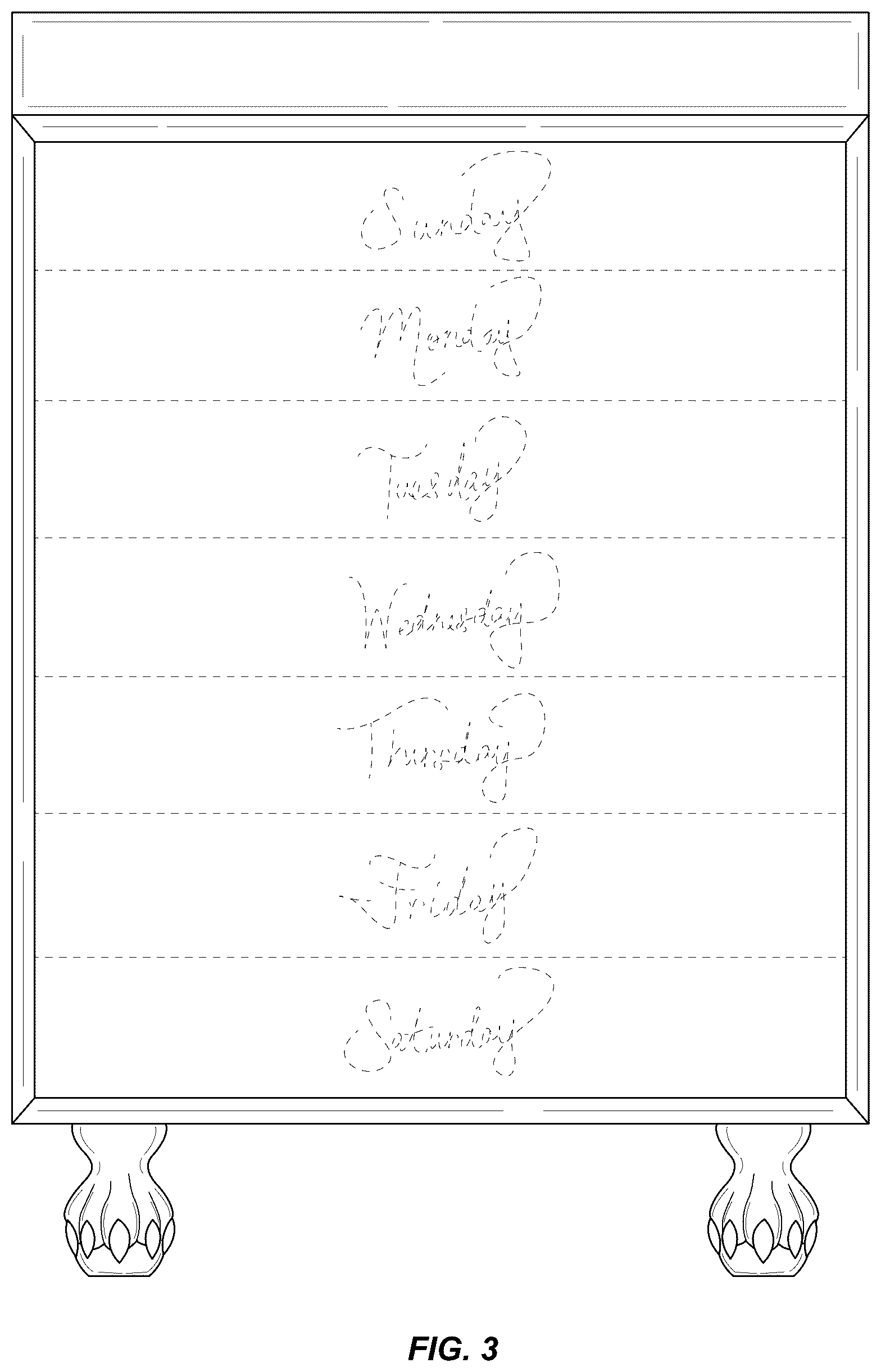 Patent USD1043121 Figure 3 – Container