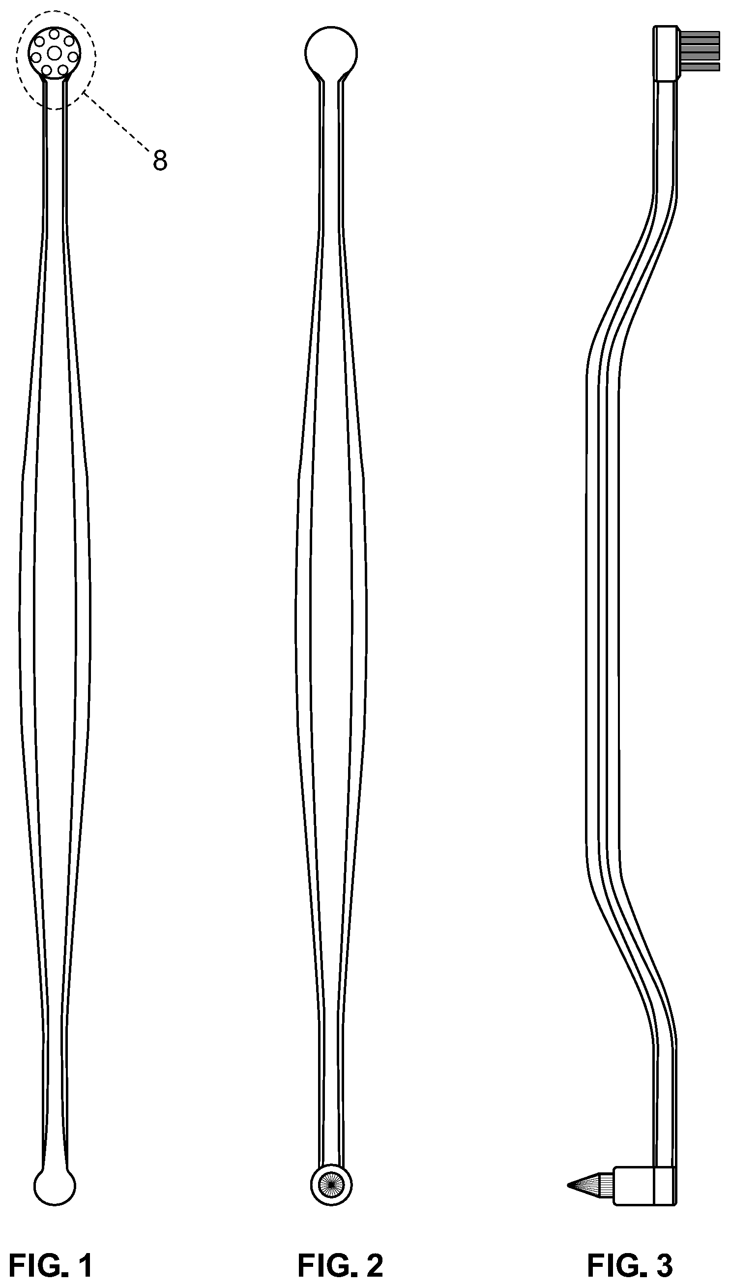 Patent USD1043129 — Dual sided cat toothbrush — Figure 1