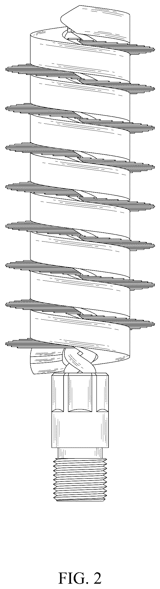 Patent USD1043131 Figure 2 – Brush head for cleaning firearm pipe