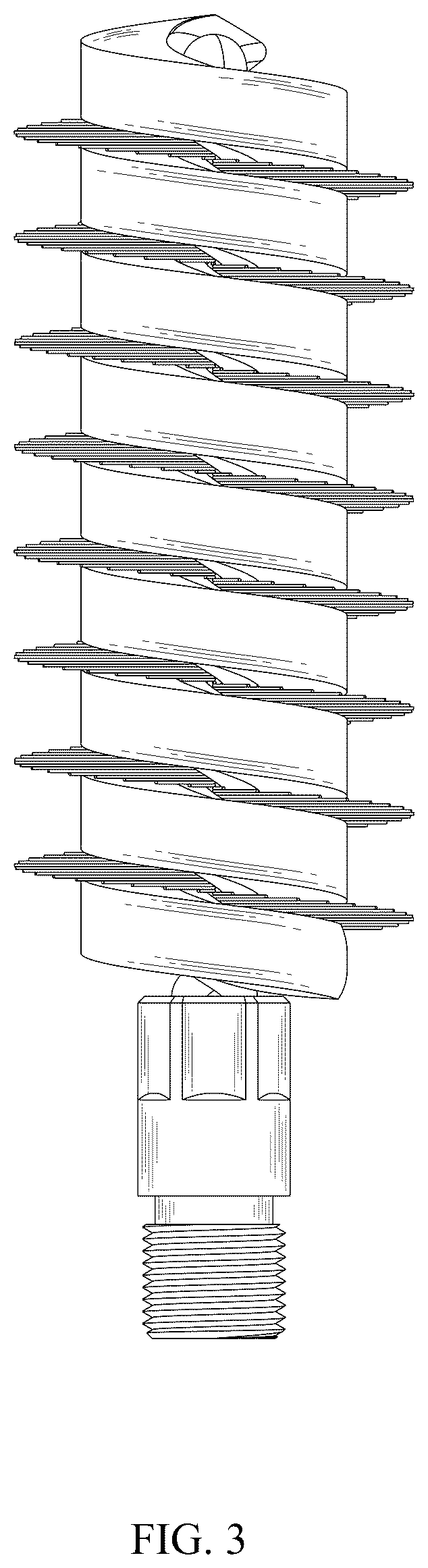 Patent USD1043131 Figure 3 – Brush head for cleaning firearm pipe
