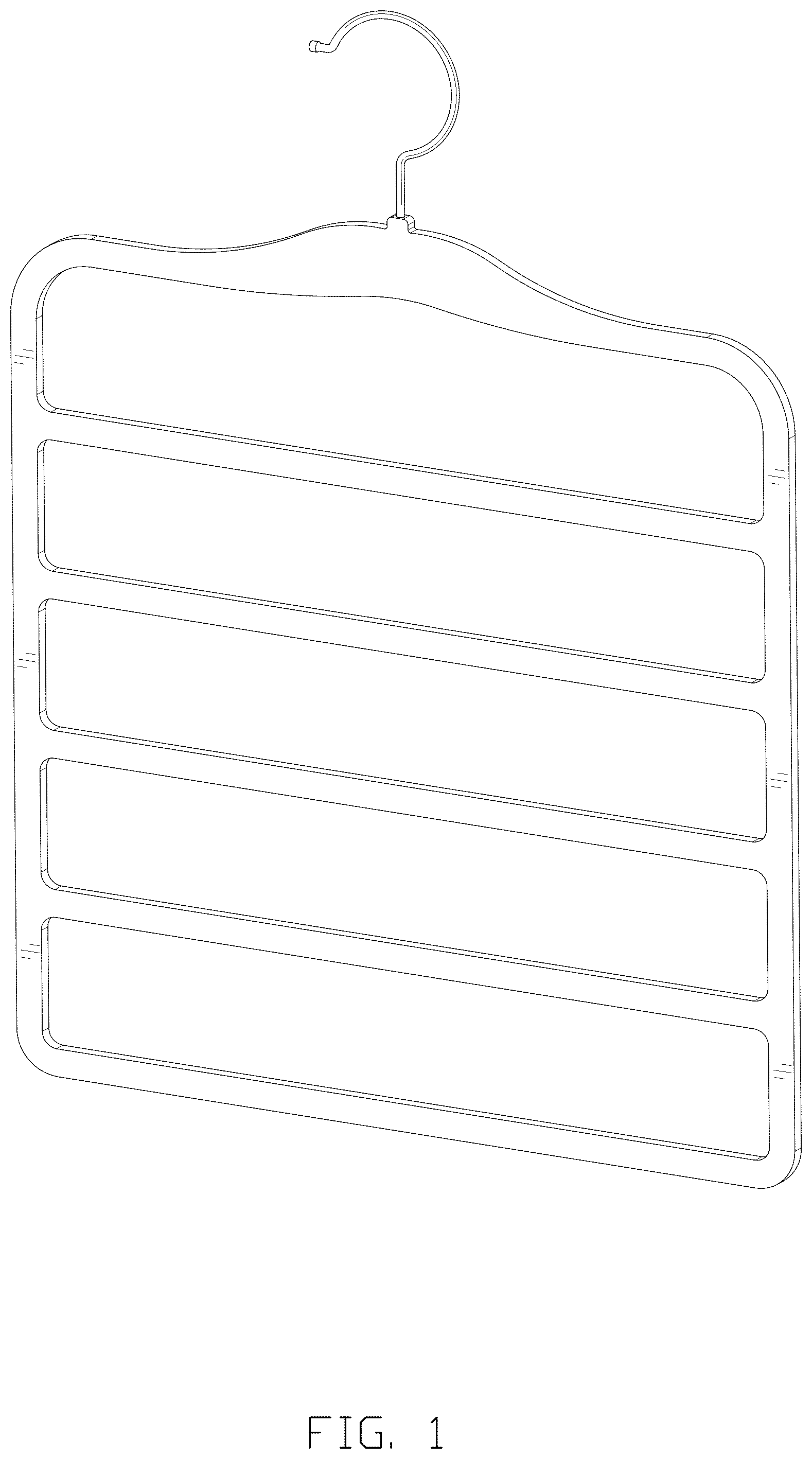 Patent USD1043133 Figure 1 – Flocked trouser rack
