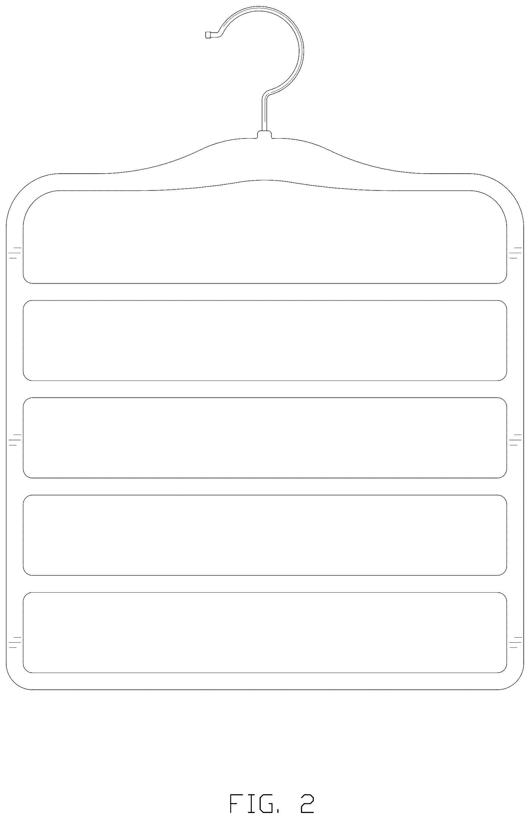 Patent USD1043133 Figure 2 – Flocked trouser rack