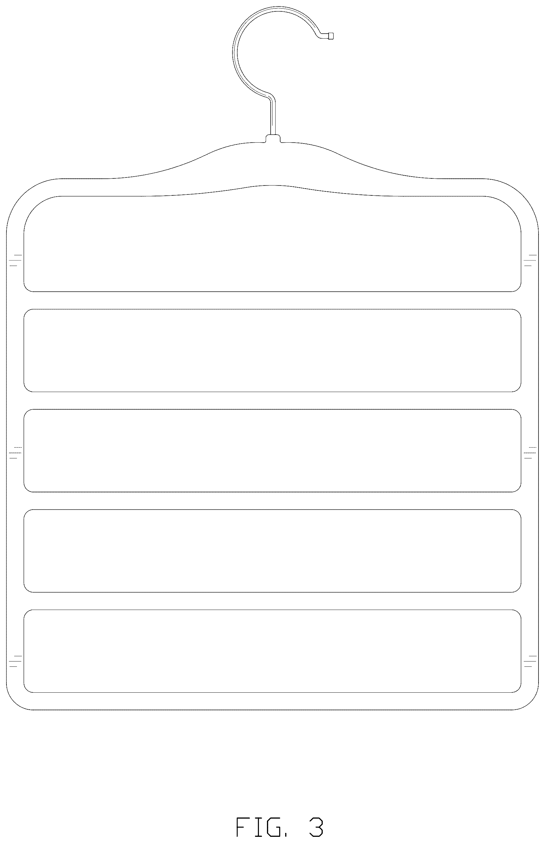 Patent USD1043133 Figure 3 – Flocked trouser rack