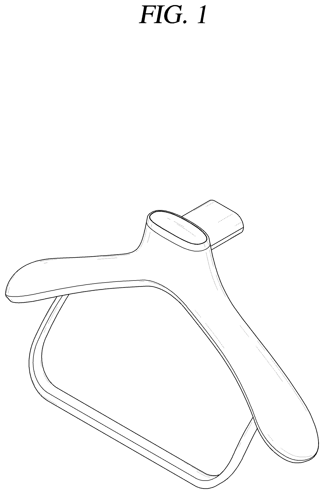 Patent USD1043135 — Hanger for clothing care machine — Figure 1