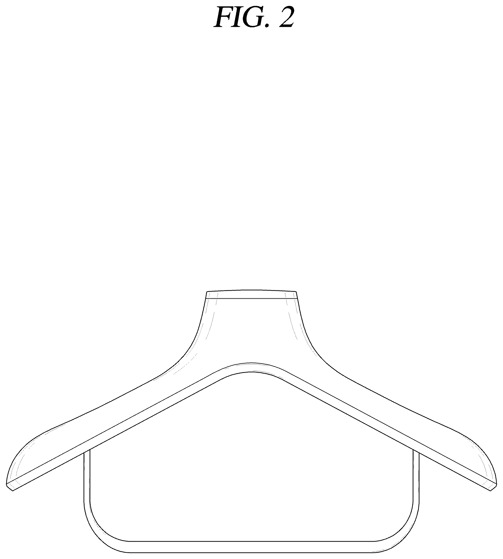 Patent USD1043135 Figure 2 – Hanger for clothing care machine