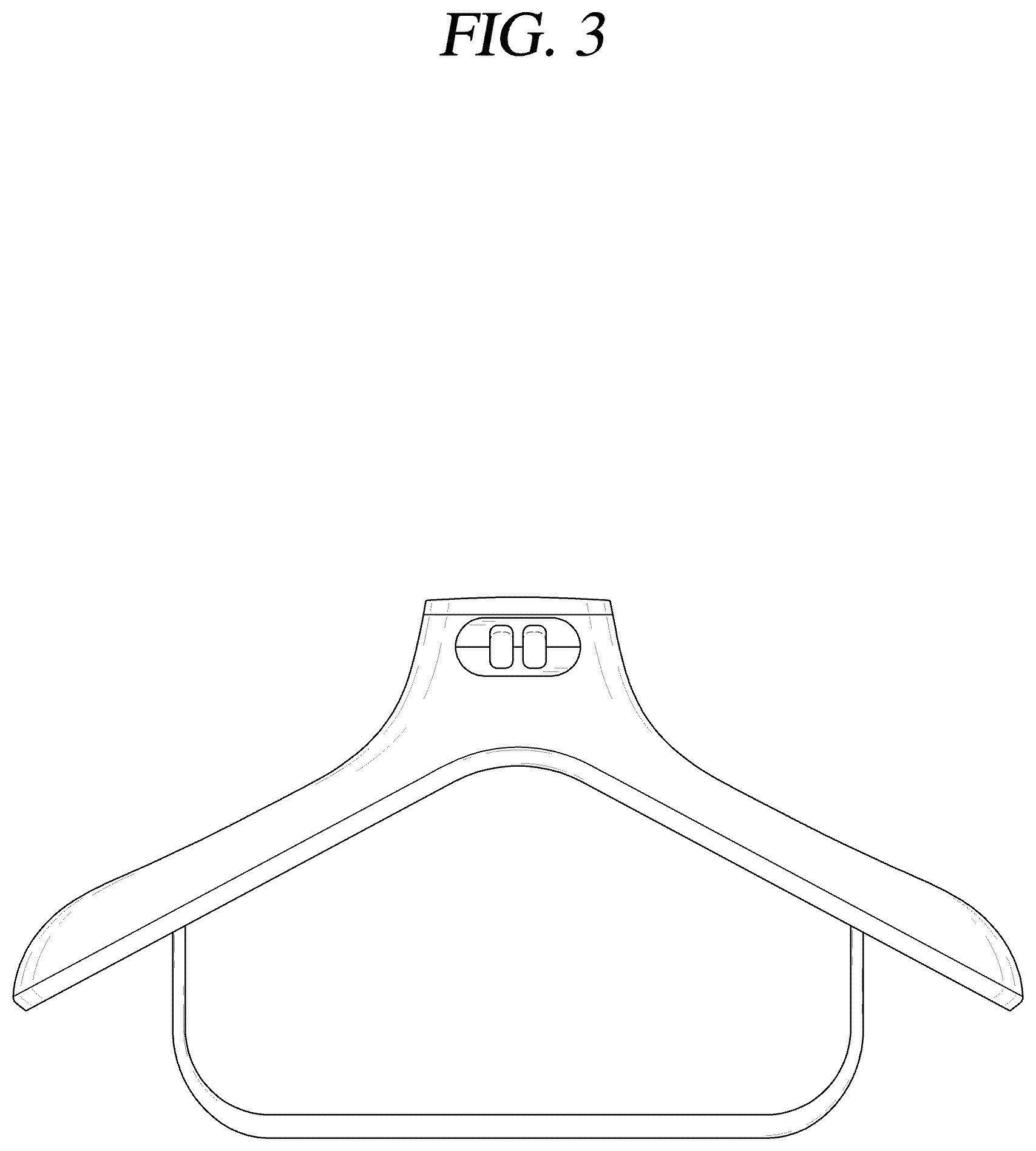 Patent USD1043135 Figure 3 – Hanger for clothing care machine