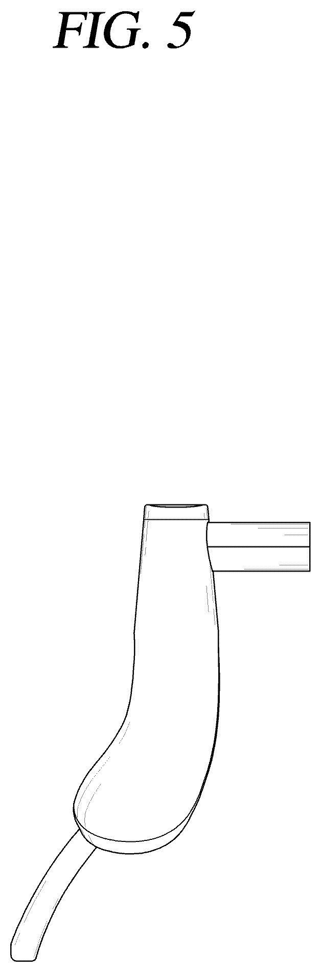 Patent USD1043135 Figure 5 – Hanger for clothing care machine