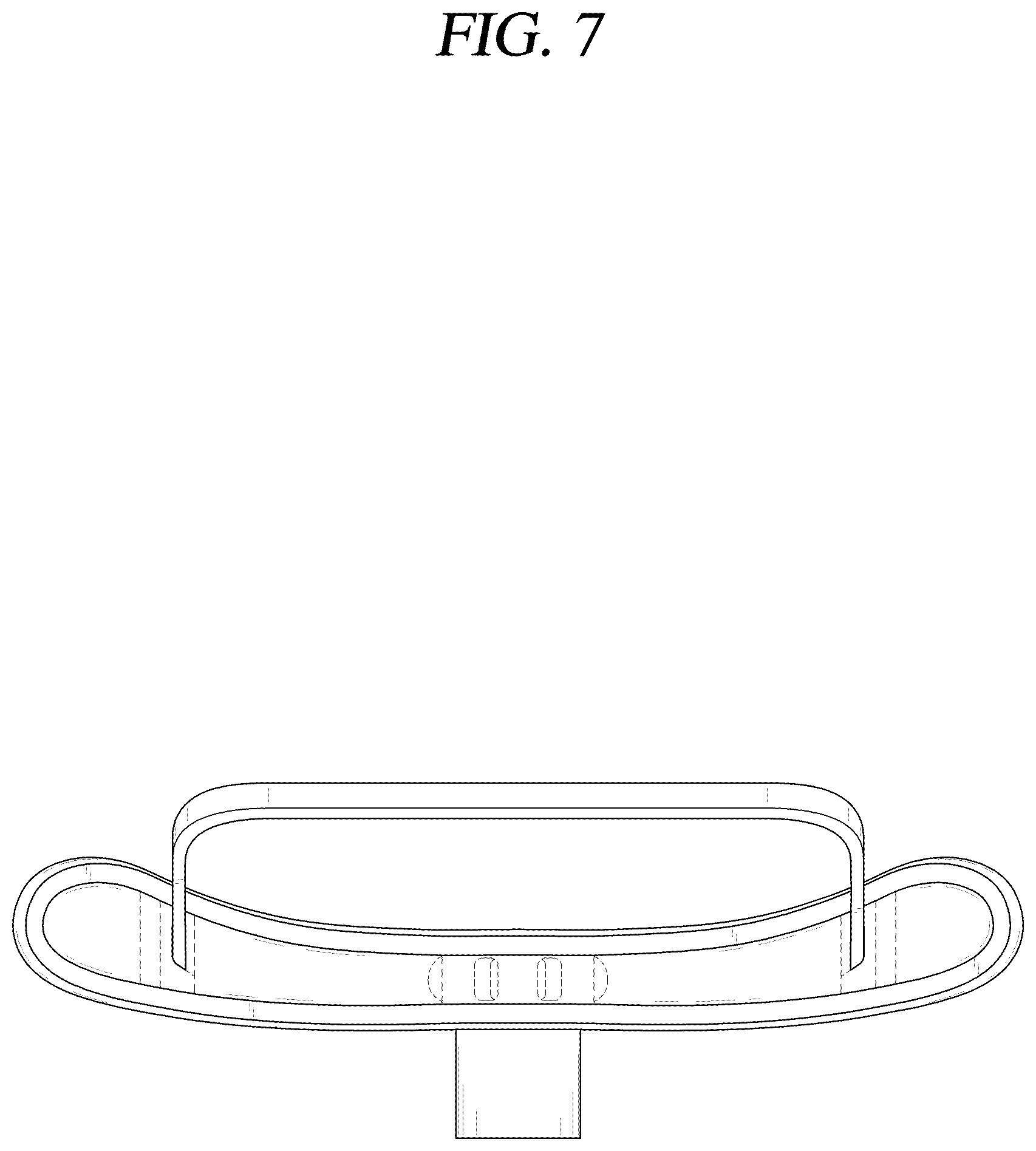 Patent USD1043135 Figure 7 – Hanger for clothing care machine