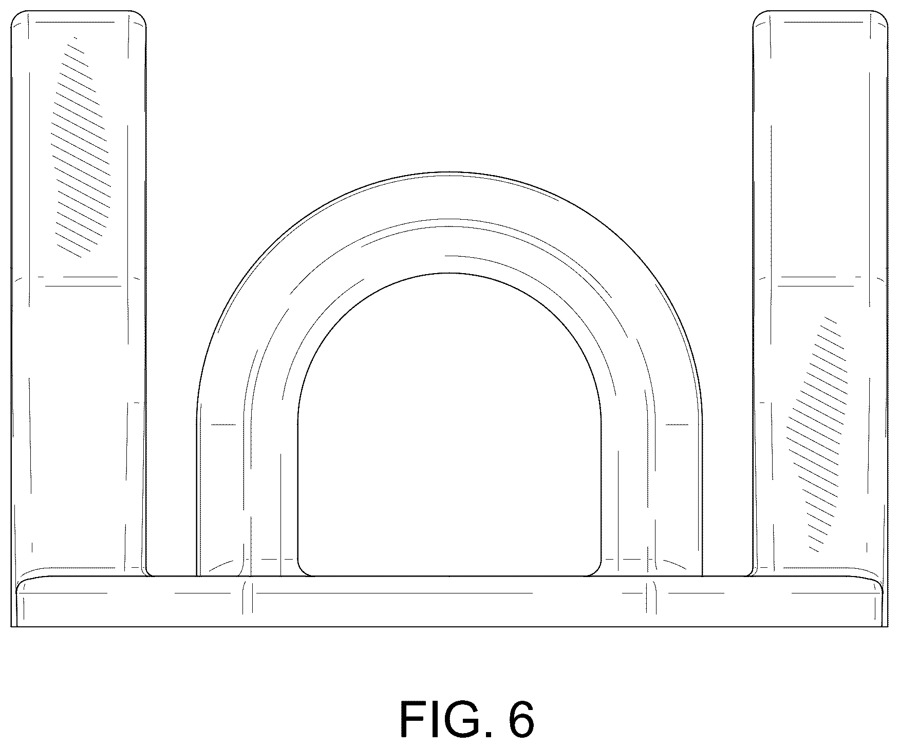 Patent USD1043136 Figure 6 – Hat display hook