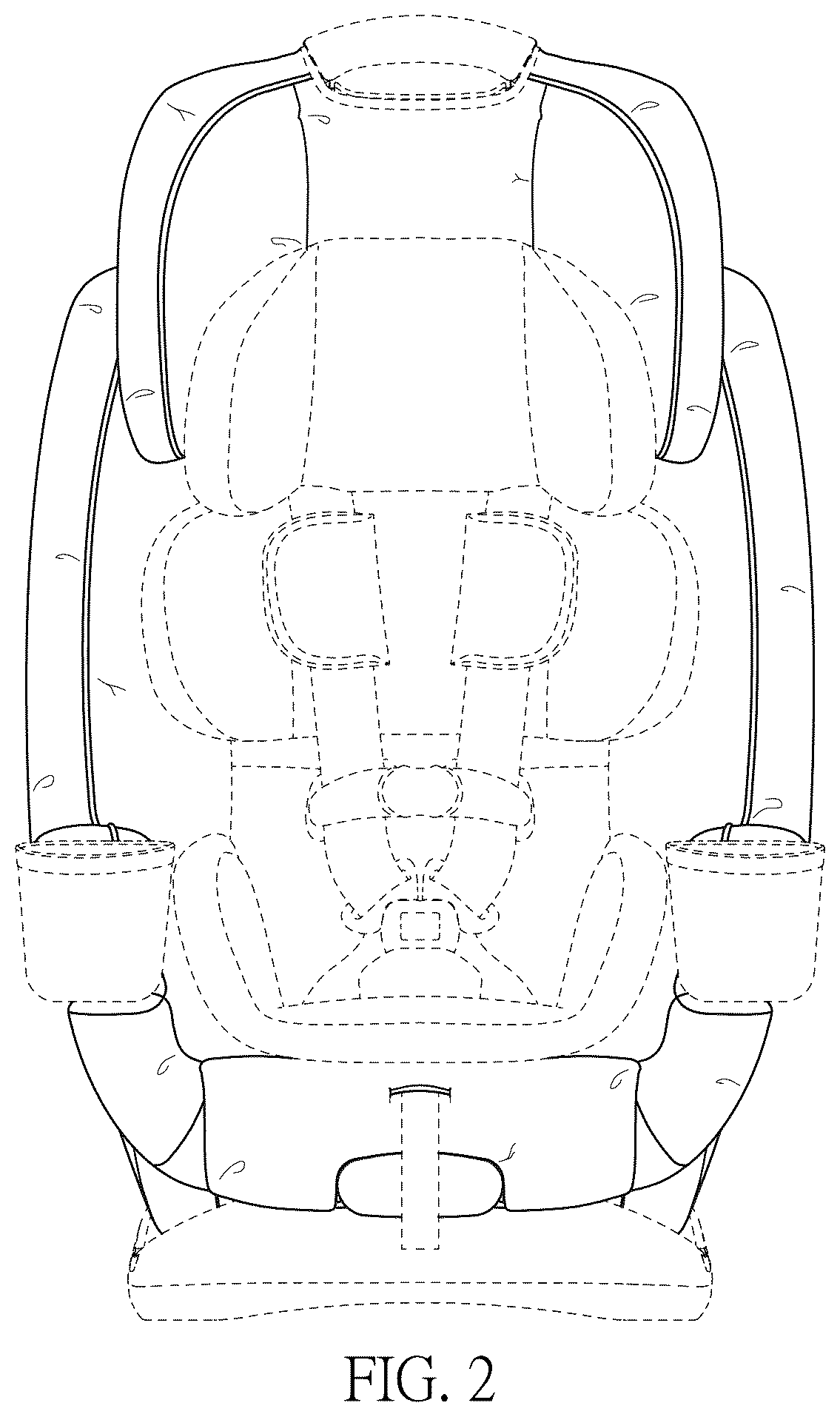 Patent USD1043138 Figure 2 – Child seat for automobile