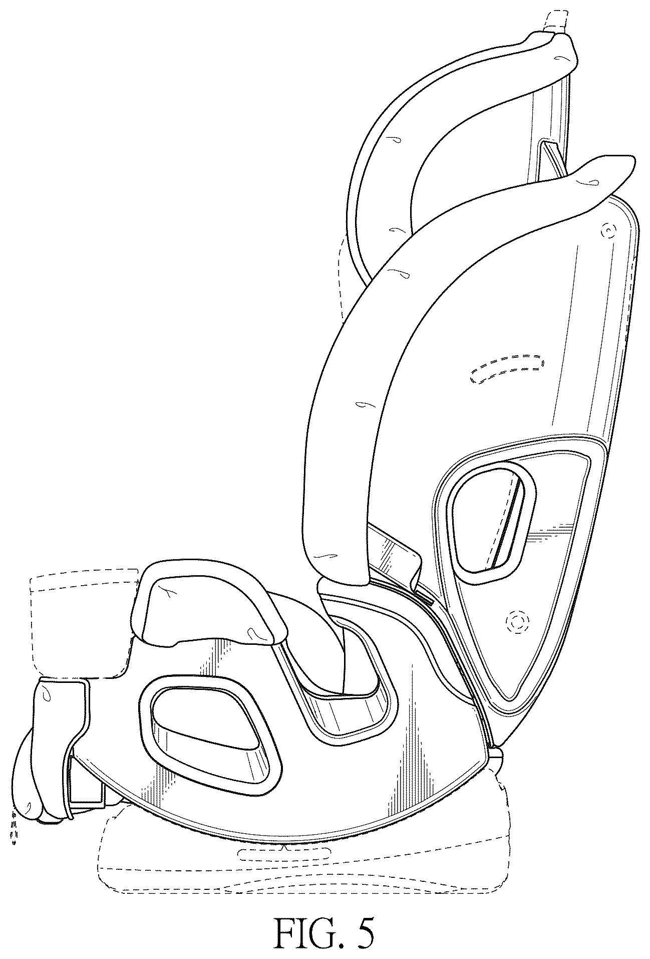 Patent USD1043138 Figure 5 – Child seat for automobile