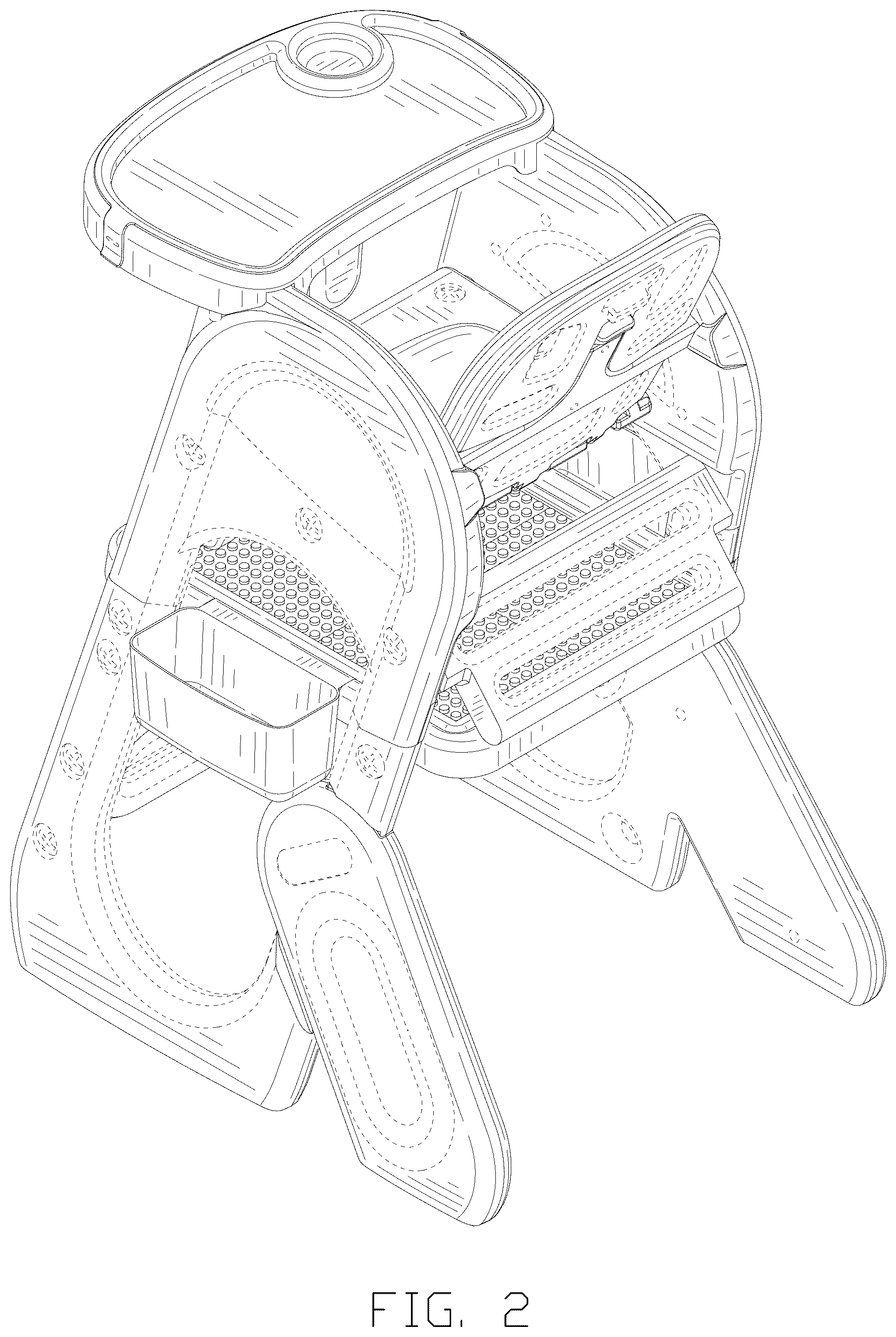 Patent USD1043139 Figure 2 – Baby feeding chair with building block table