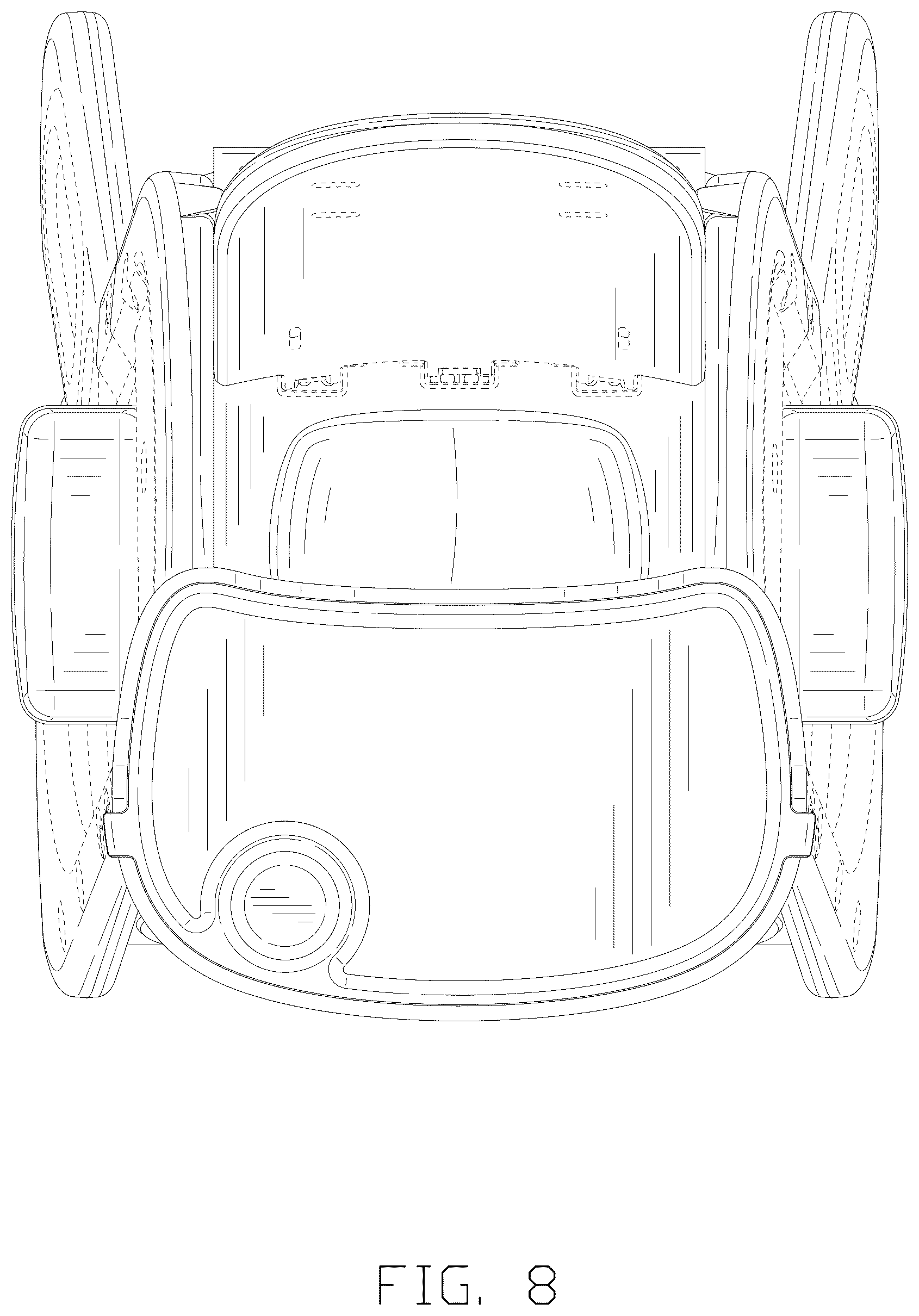 Patent USD1043139 Figure 8 – Baby feeding chair with building block table