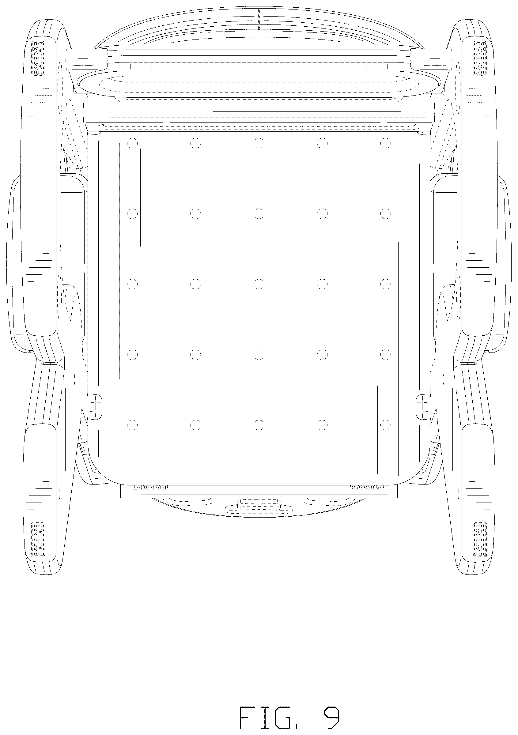 Patent USD1043139 Figure 9 – Baby feeding chair with building block table